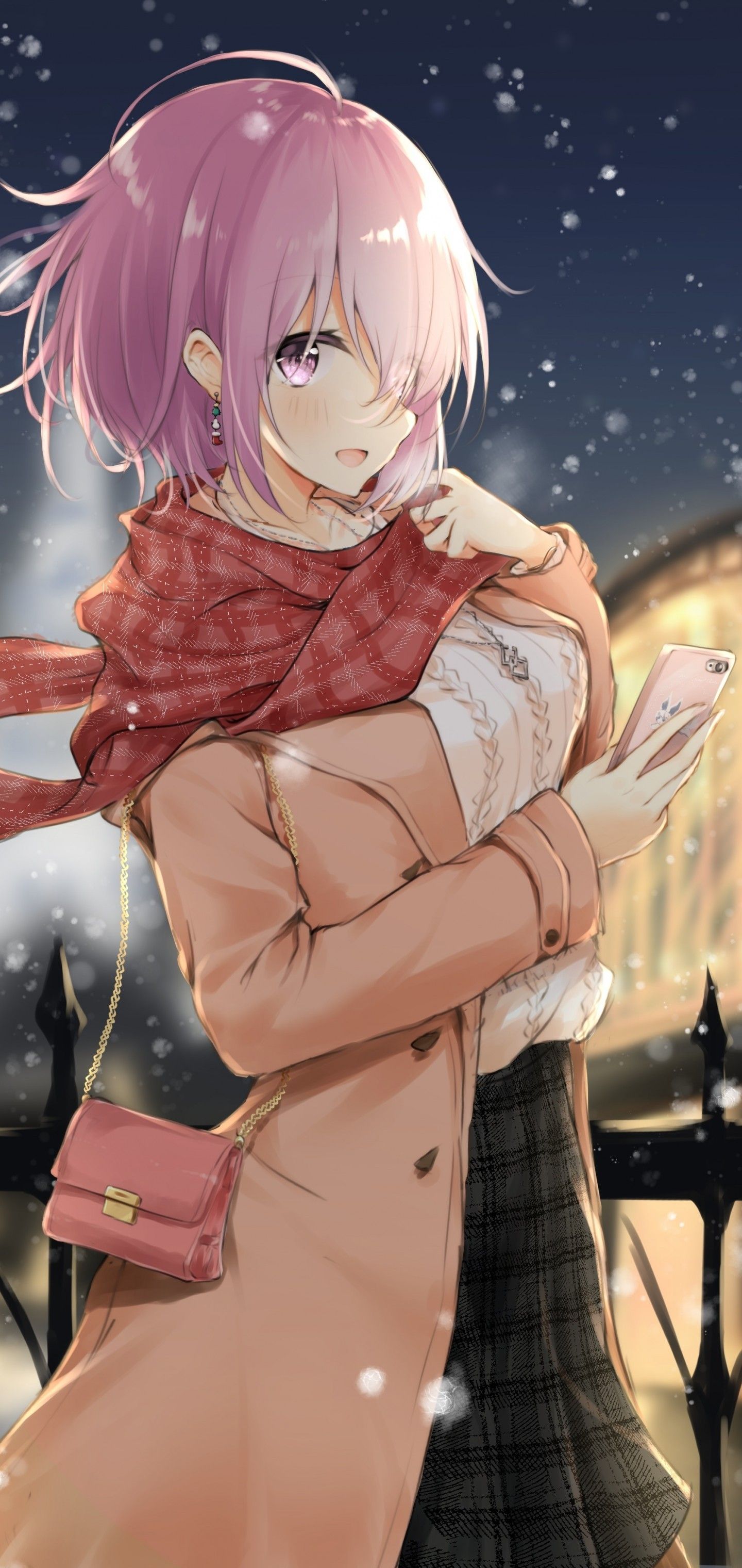 Download 1440x3040 Mash Kyrielight, Pink Hair, Fate Grand Order