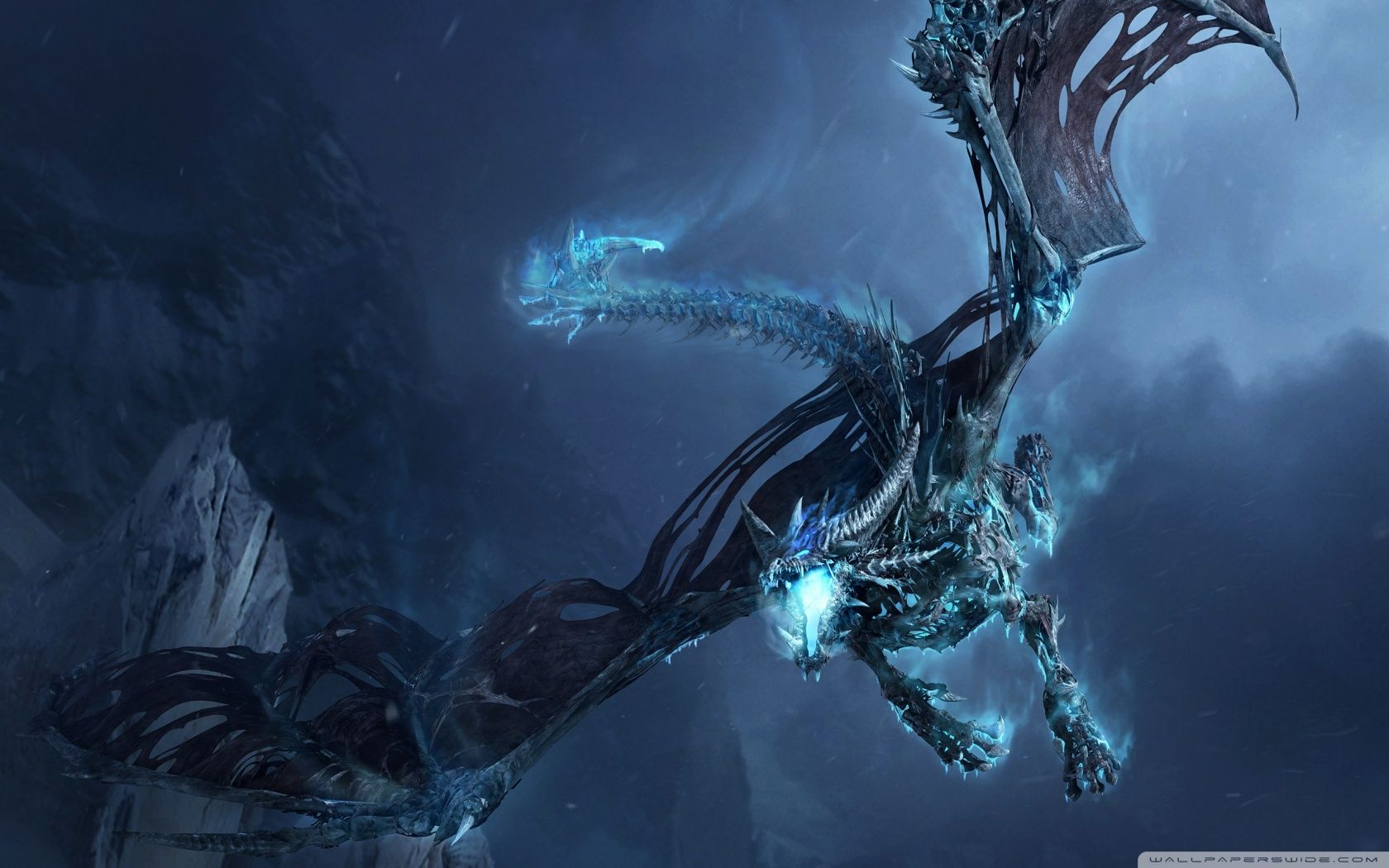 World Of Warcraft Ice Dragon Ultra HD Desktop Background Wallpaper