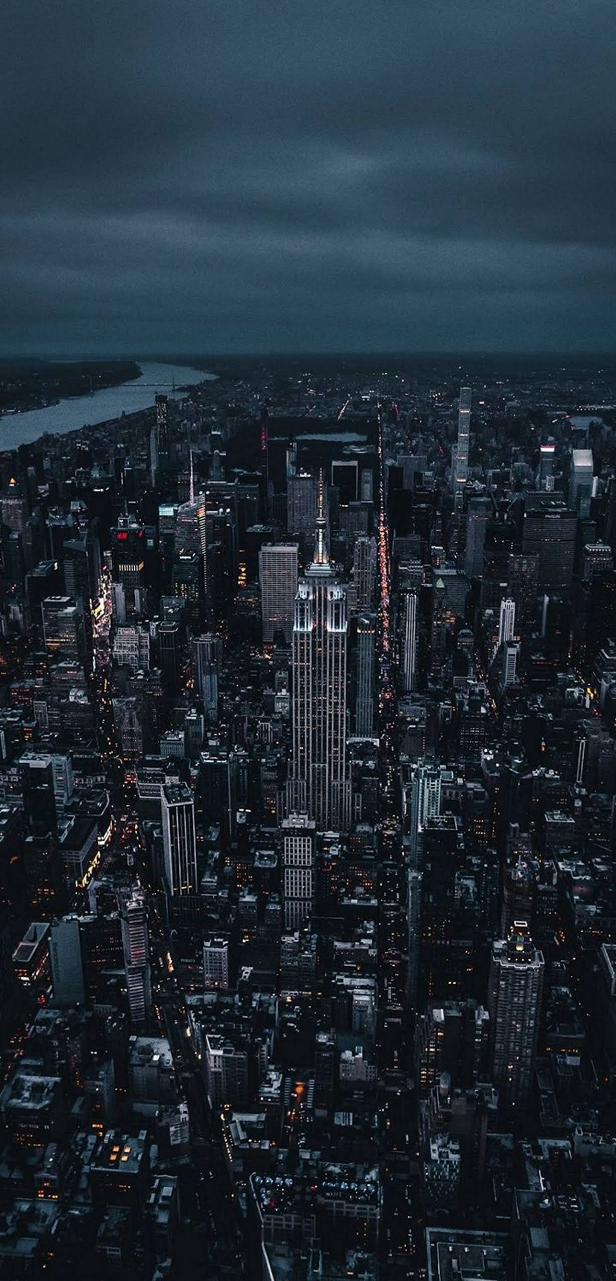 New York skyscraper, night, mobile wallpaper, city, buildings. City