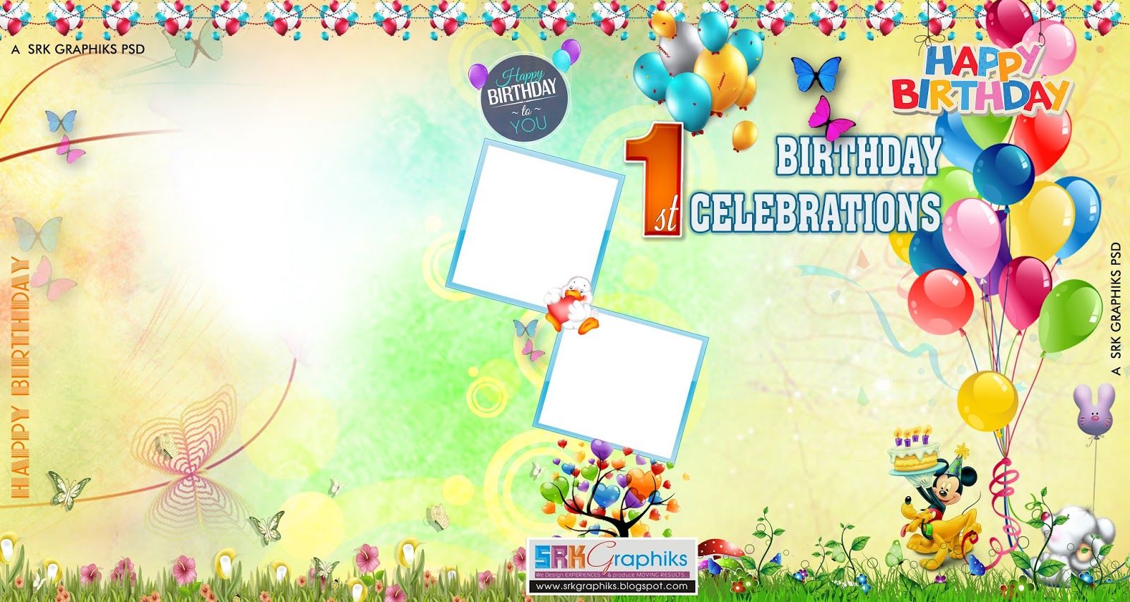 Free download Background design for 1st birthday Đẹp lung linh