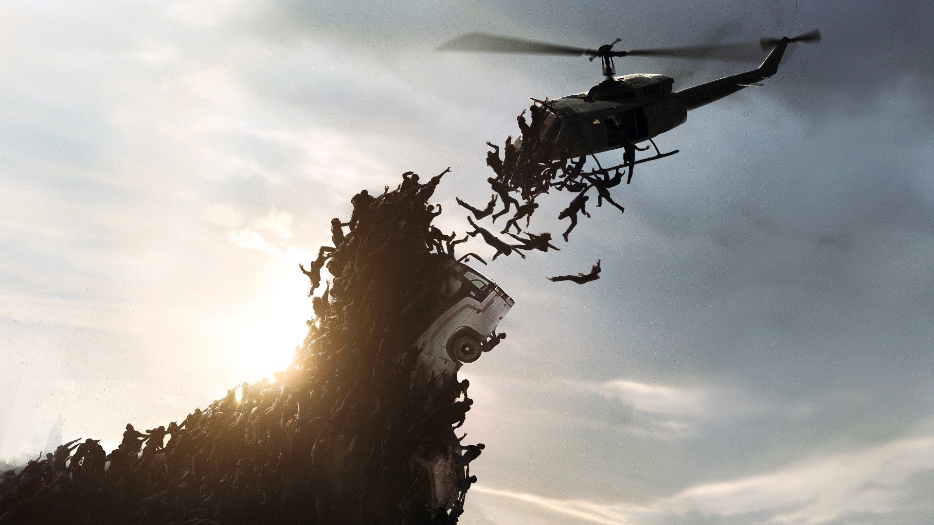 World War Z, Movies, Helicopters, Zombies Wallpaper HD / Desktop