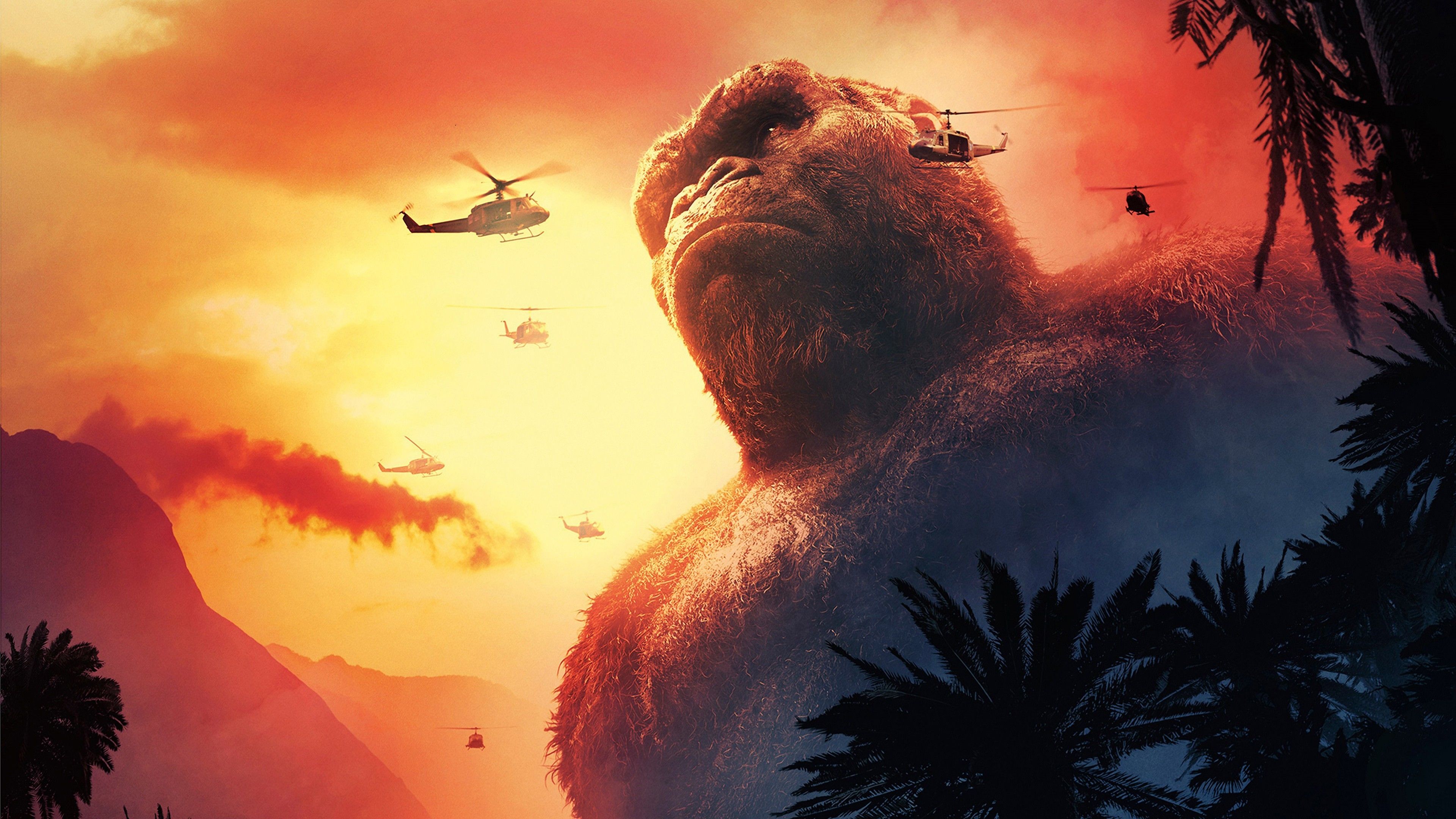 Kong Skull Island 4k Helicopter Moto G, X Xperia Z1, Z3