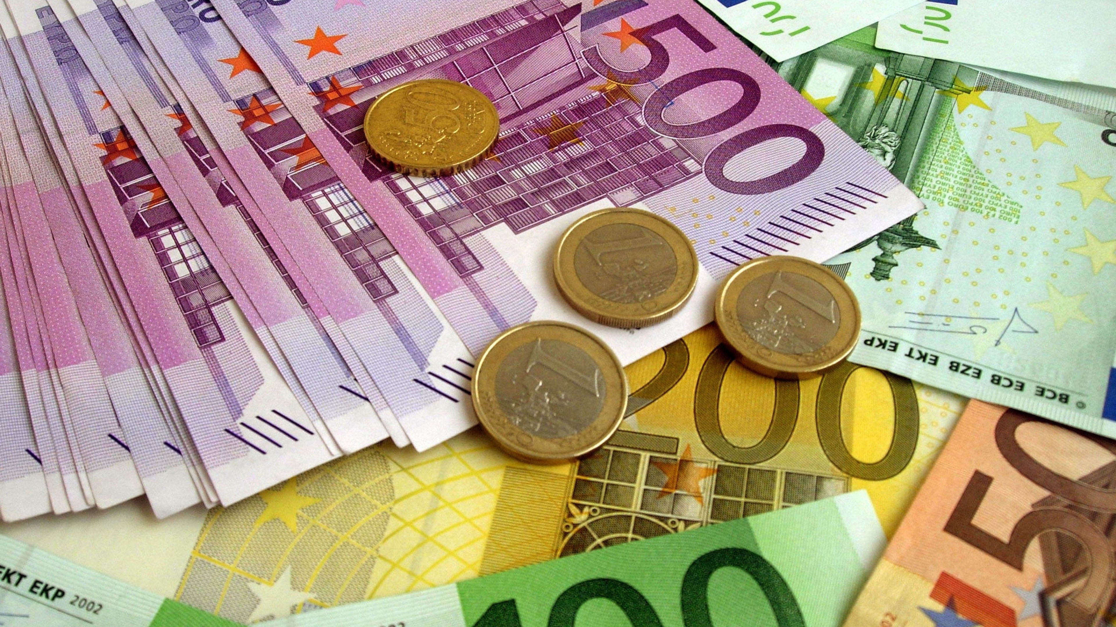 Money Euro Banknotes Coins Wallpaper HD Desktop Wallpaper HD 4k