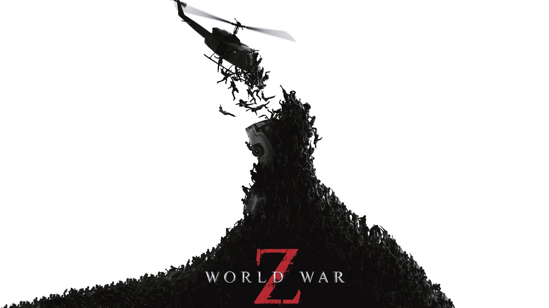 movies, helicopters, World War Z, simple background, white
