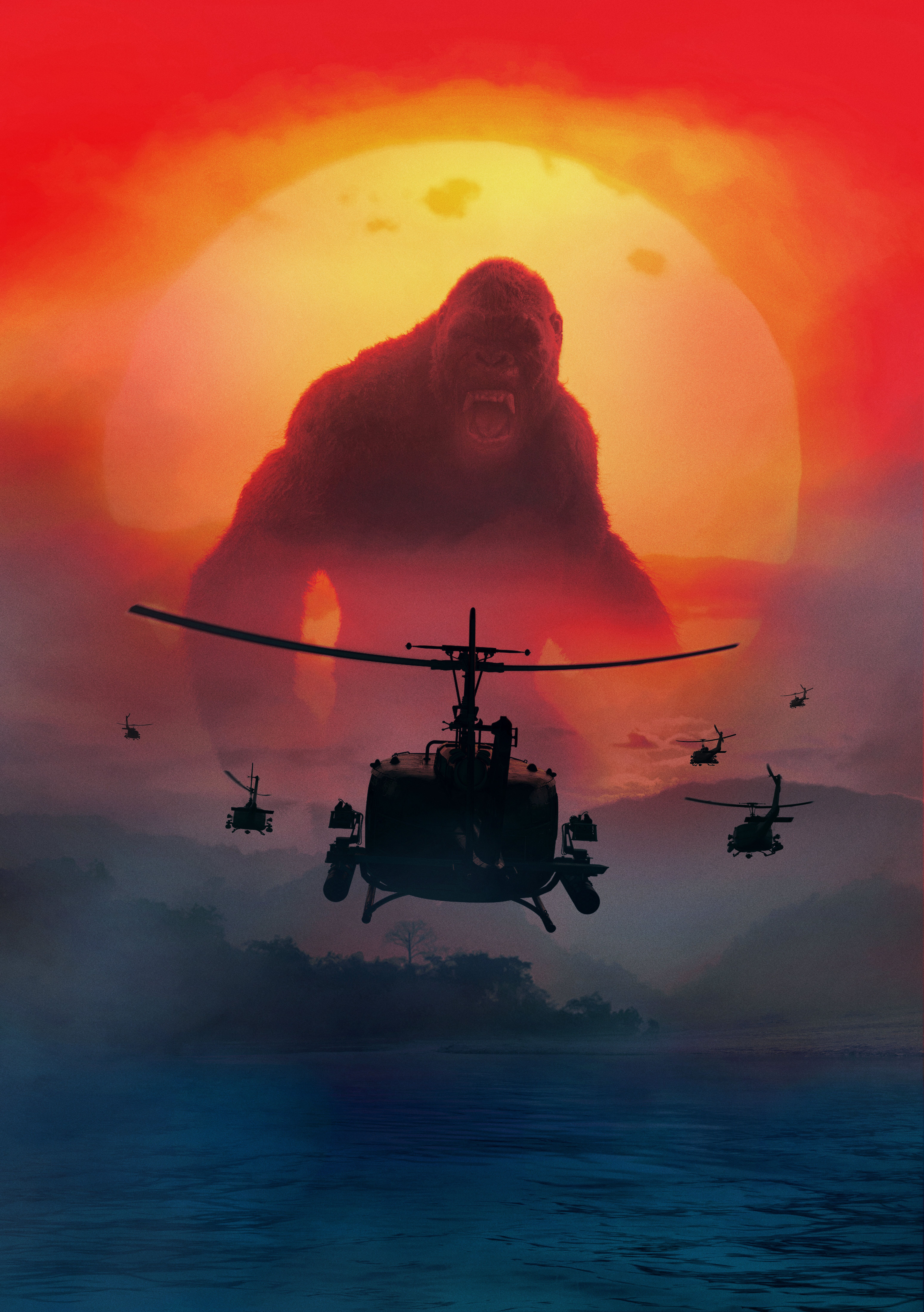 Picture Kong: Skull Island helicopter monkey Movies 6200x8800