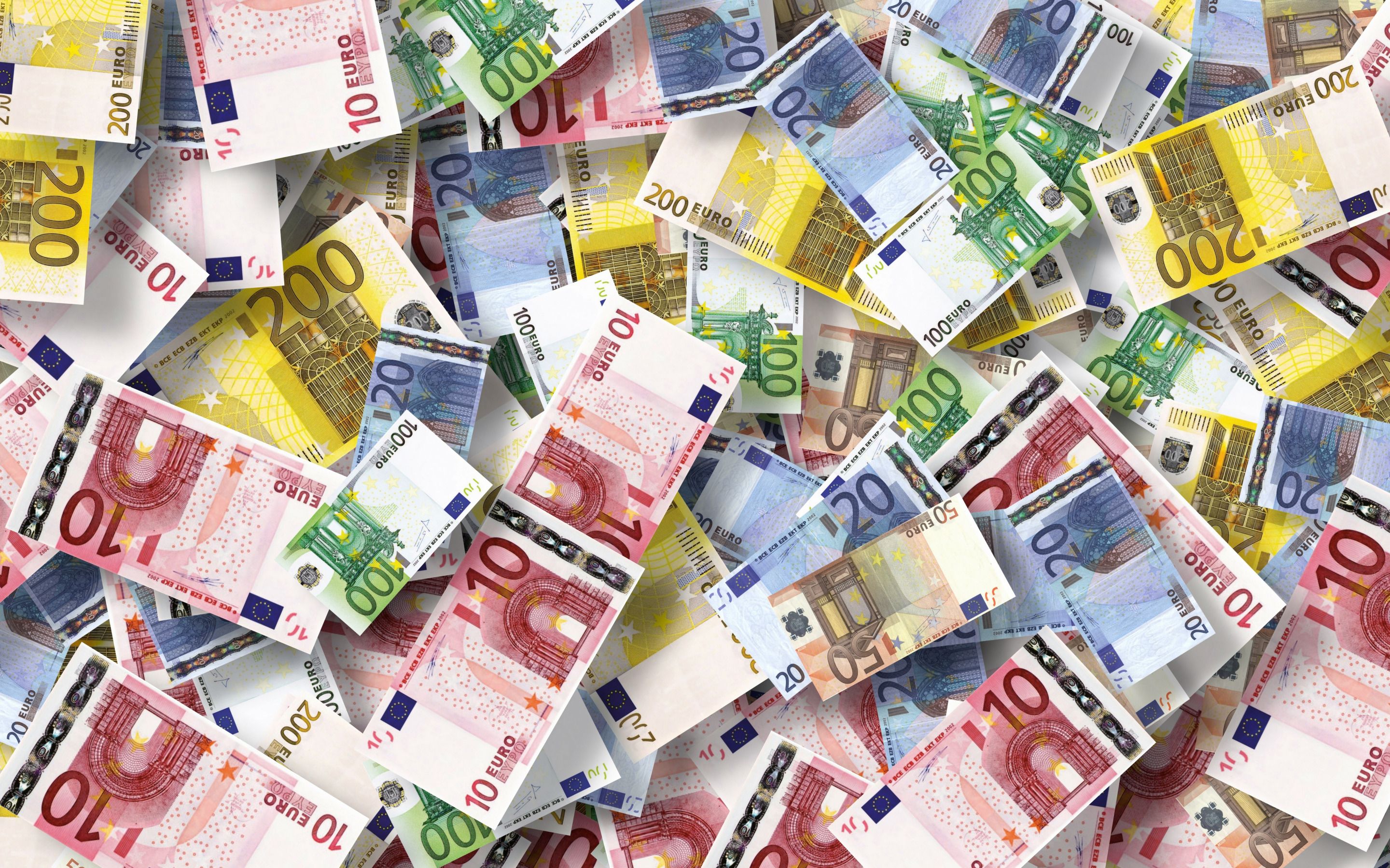 Download wallpaper money background, euro, finance background