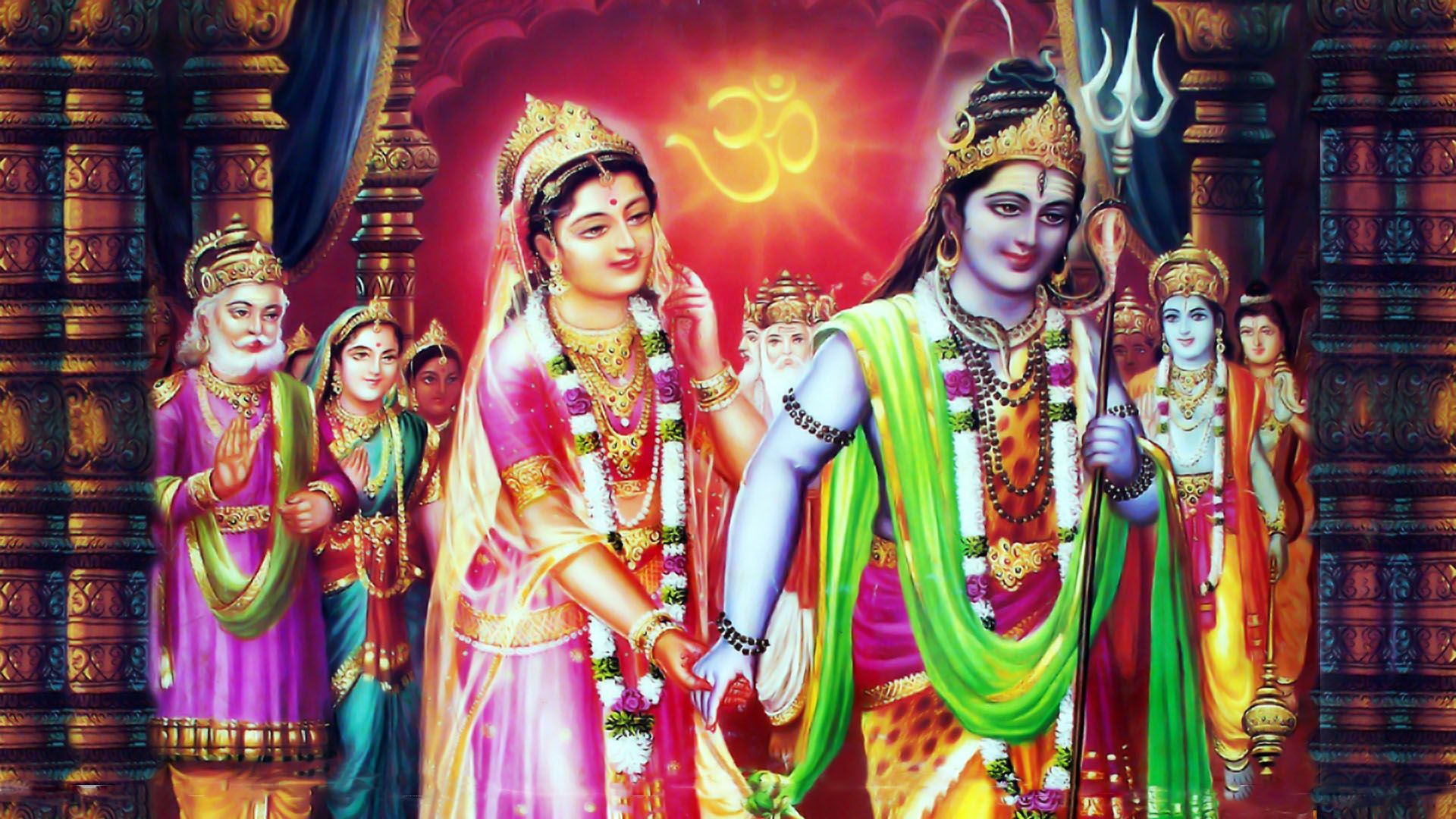 image Of Shiv Parvati Marriage. Hindu Gods and Goddesses