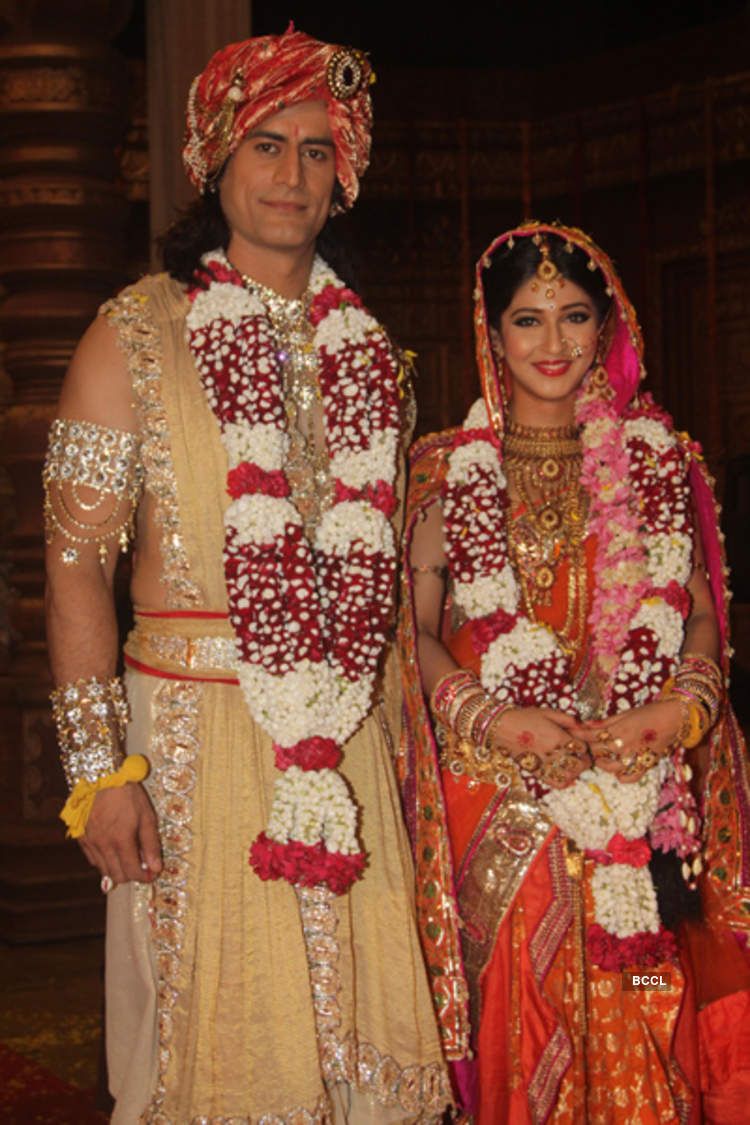 Shiv and Parvati after their wedding ceremony on the sets of 'Devon Ke Dev.Mahadev'