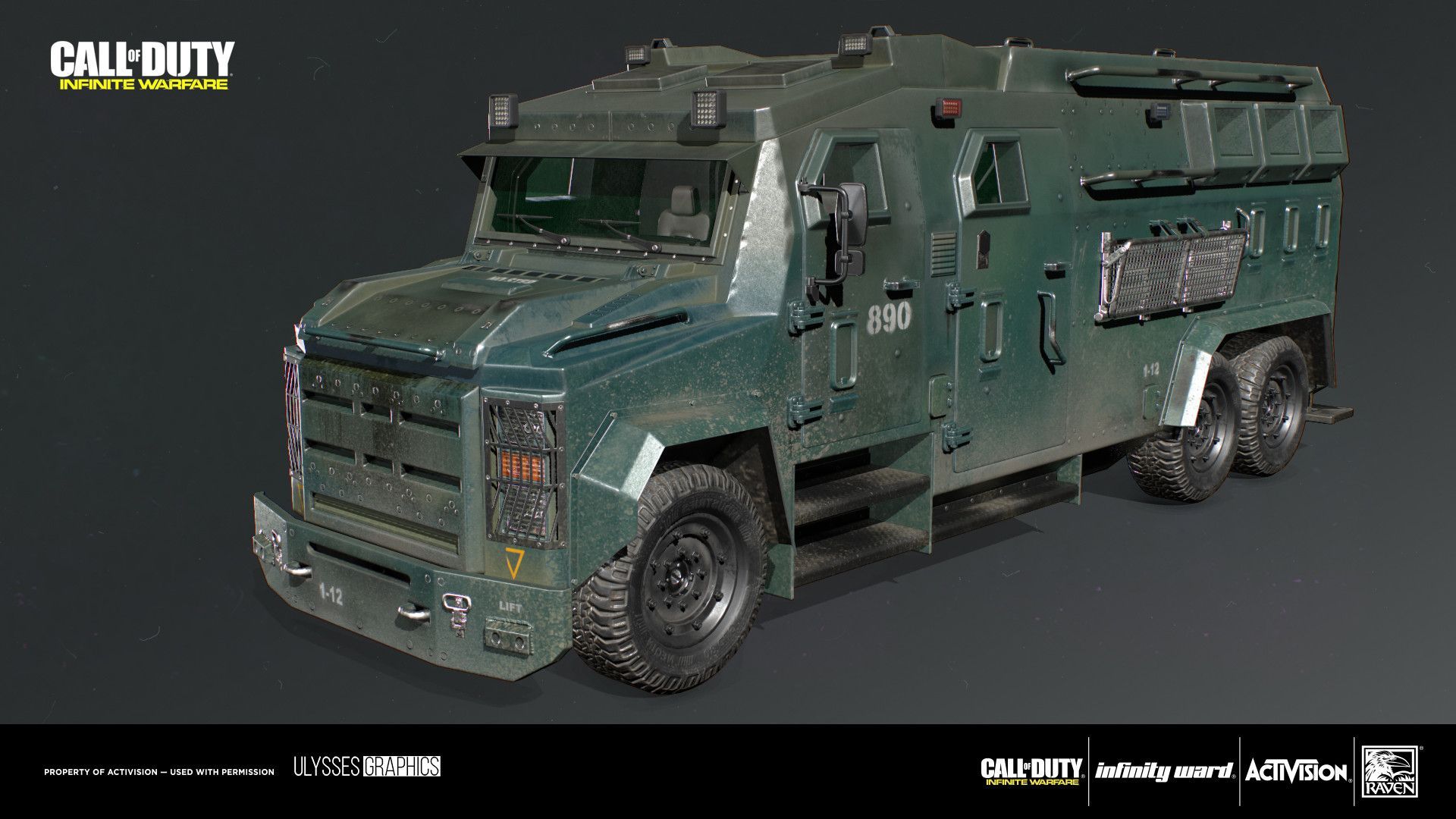 Prisoner vehicle I had pleasure to make for Infinite Warfare Project. I did high/lowpoly, bakes and textures. 兵器