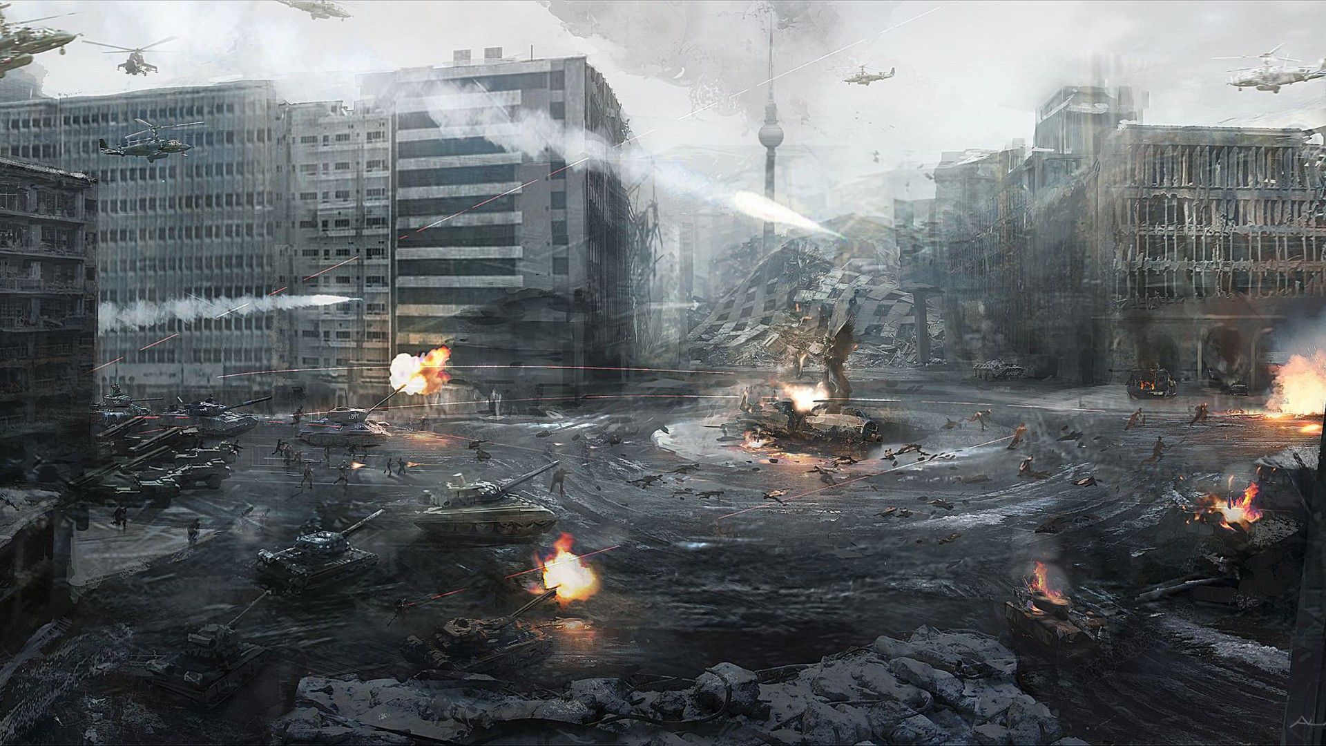 The battle in the game Call of Duty Modern Warfare 3 wallpaper