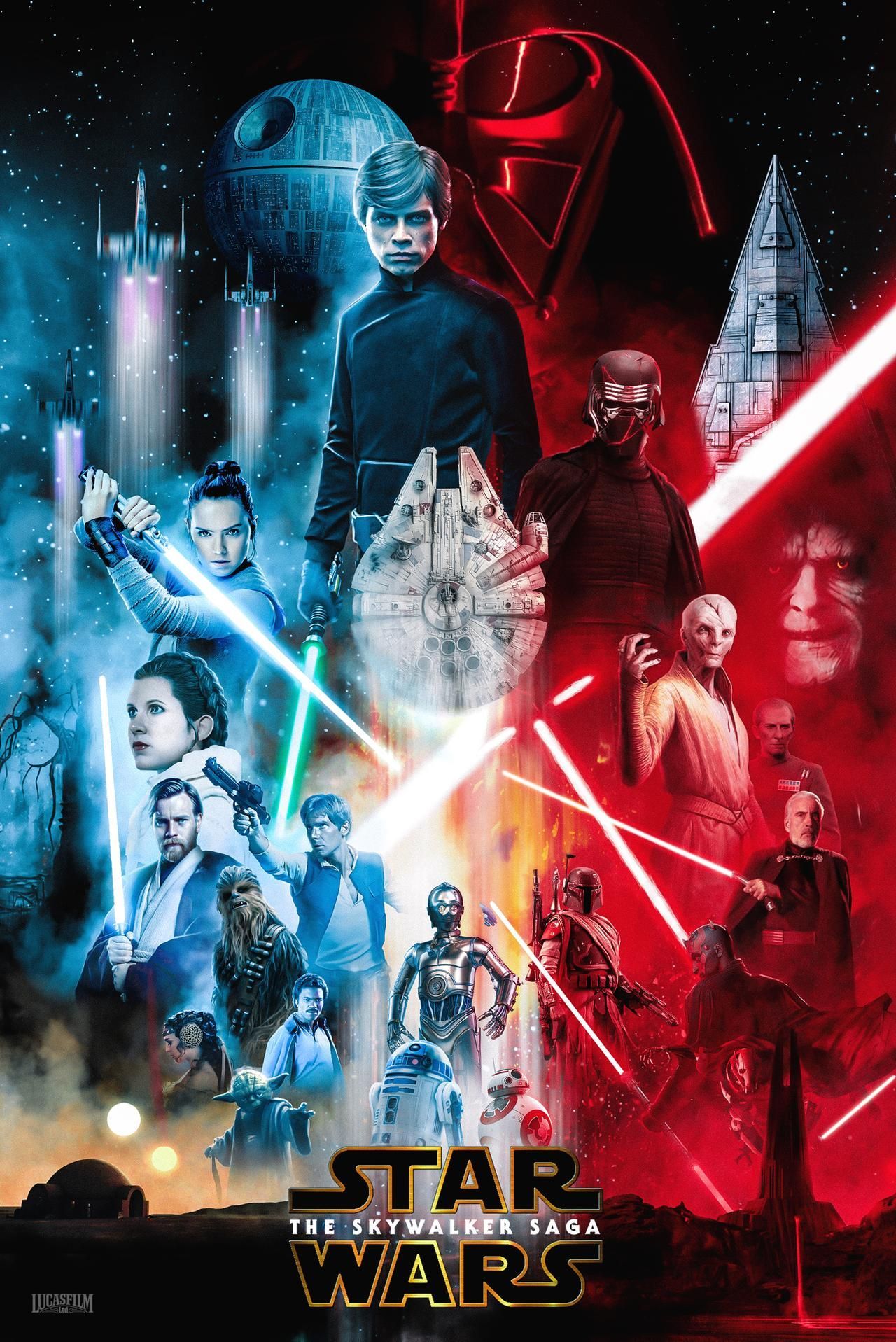 Star Wars: The Skywalker Saga. Star wars movies posters, Star wars picture, Star wars background
