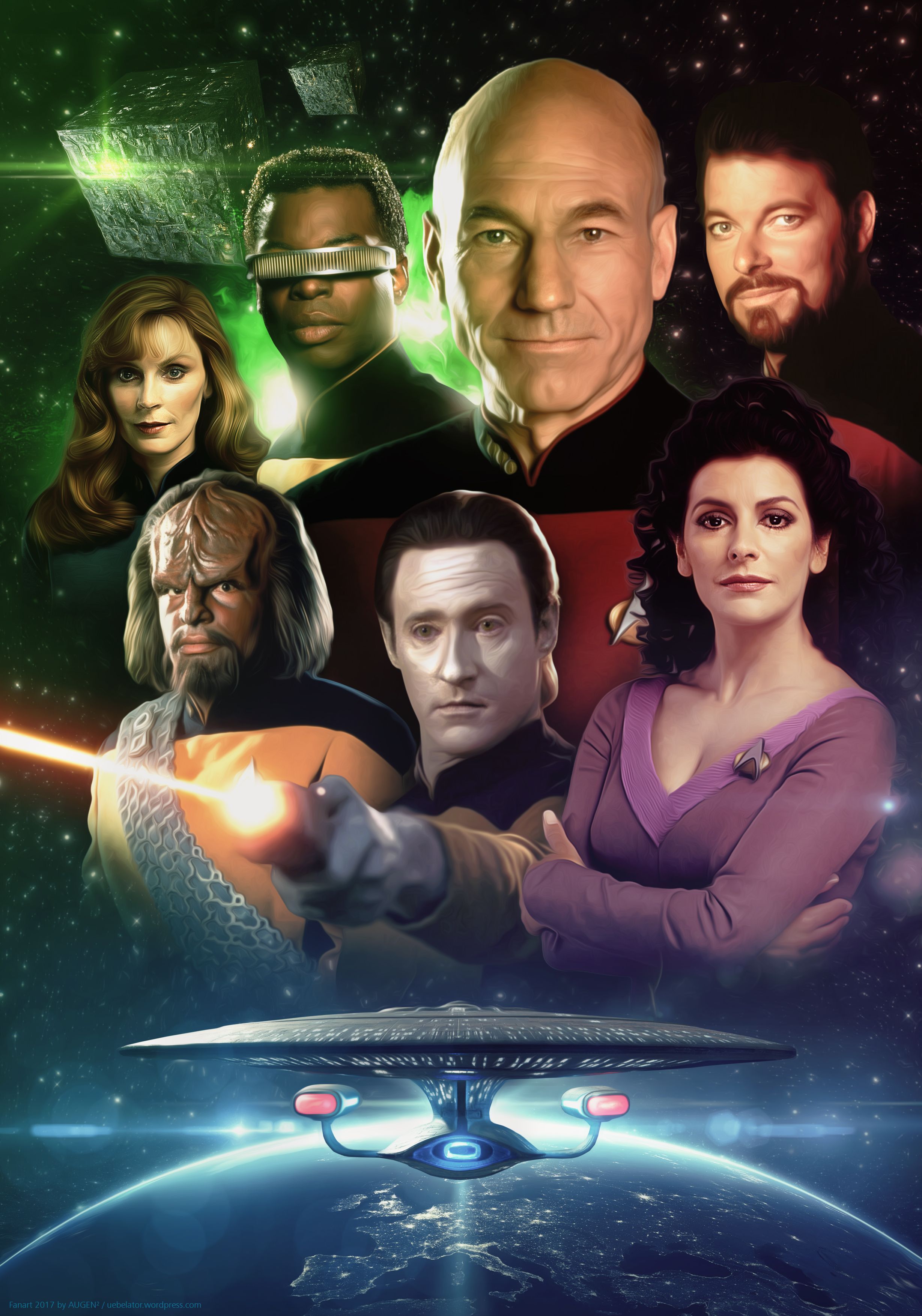 Star Trek The Next Generation Fanart Poster. Star trek posters