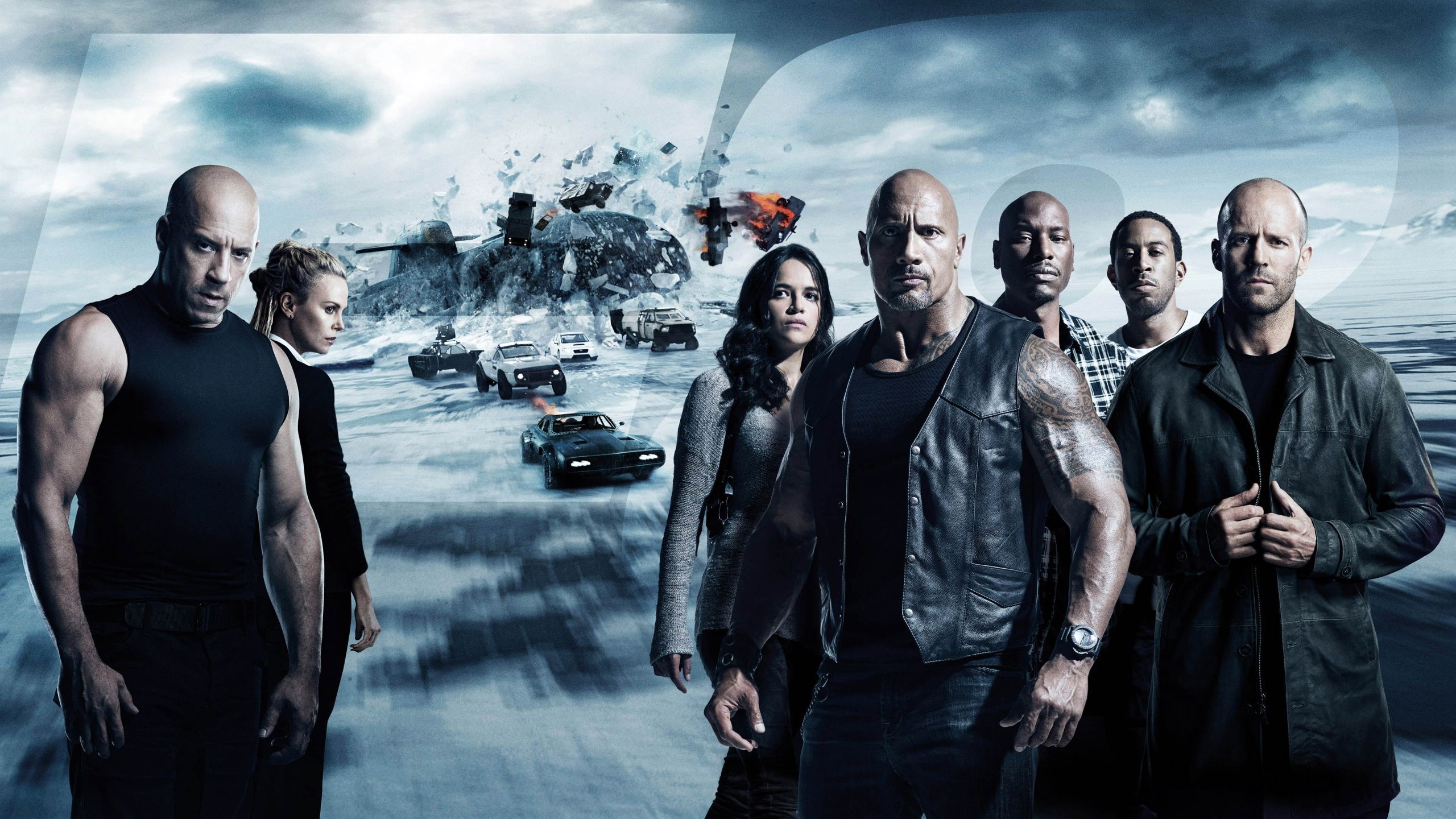 Wallpaper The Fate of the Furious Vin Diesel Jason Statham 2560x1440