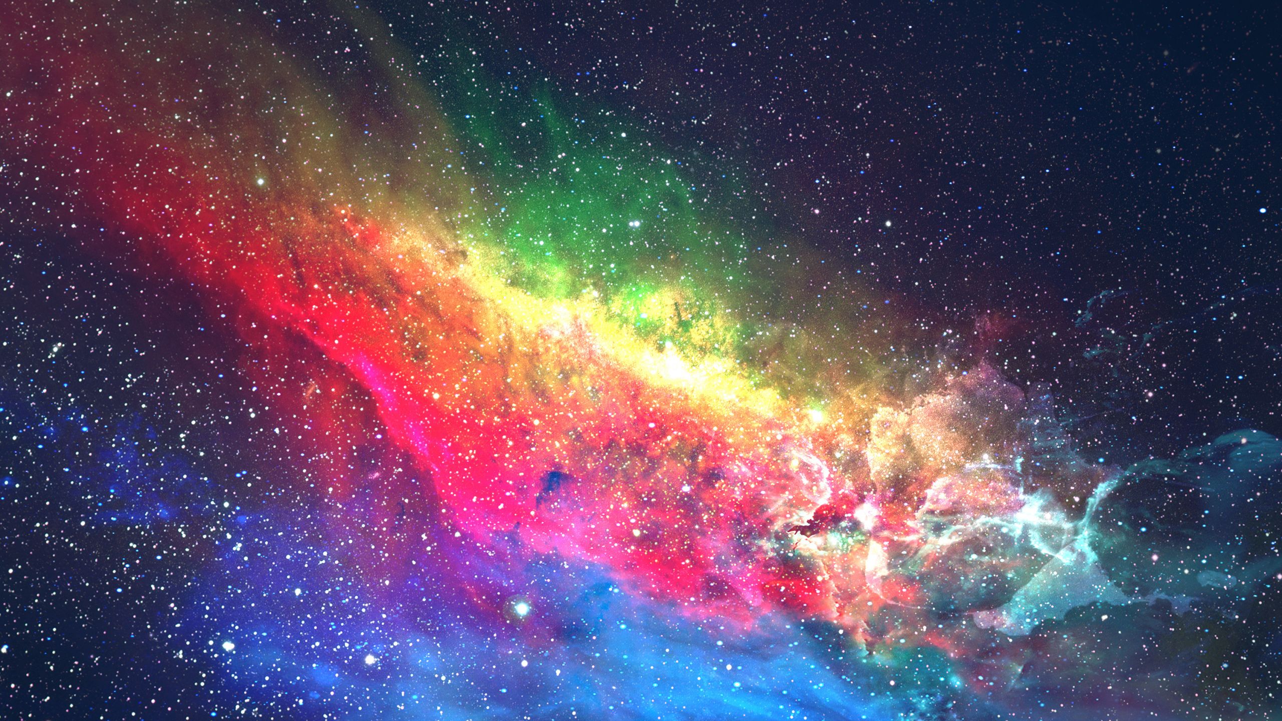 wallpaper 2560x1440 colorful galaxy digital art