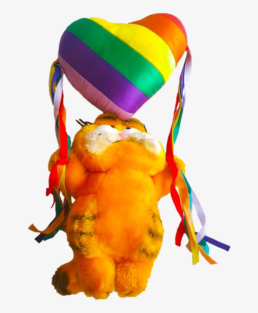 X Transparent Rainbowcore Rainbow Gay Pride Kidcore Garfield