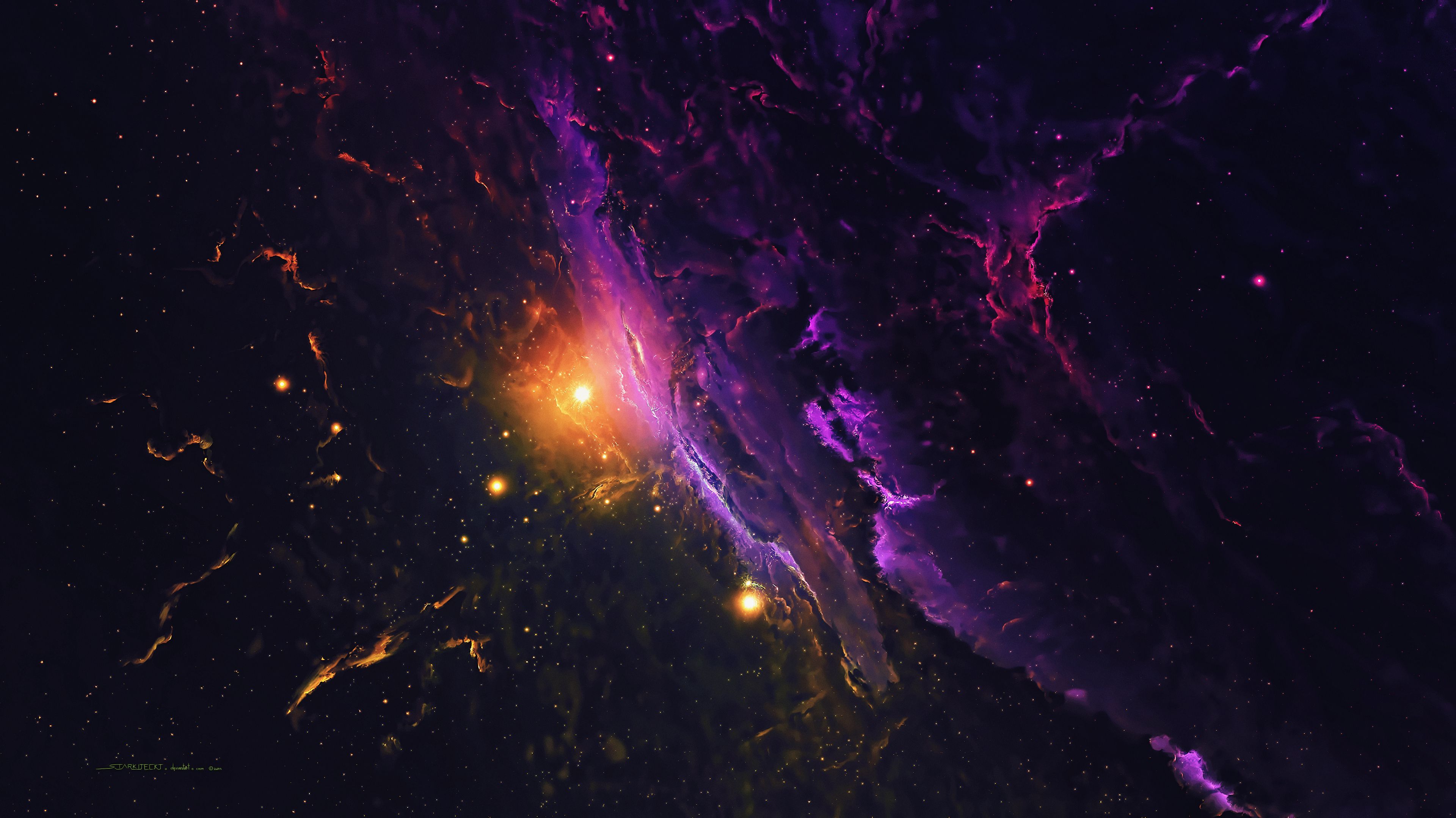Wallpaper 4k Nebula Galaxy Space Stars Universe 4k 4k Wallpaper