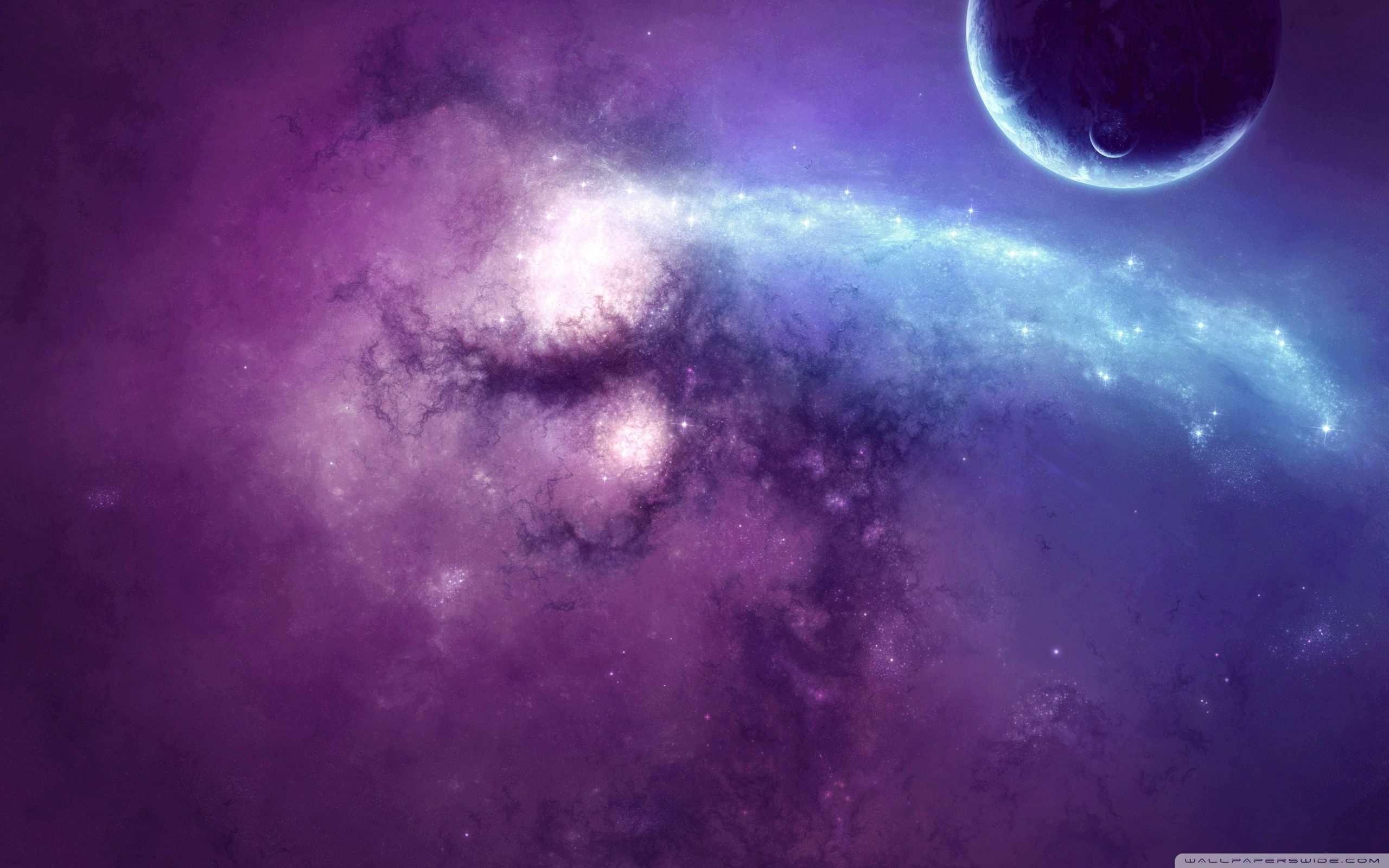 Purple Nebula Art Ultra HD Desktop Background Wallpaper for 4K UHD