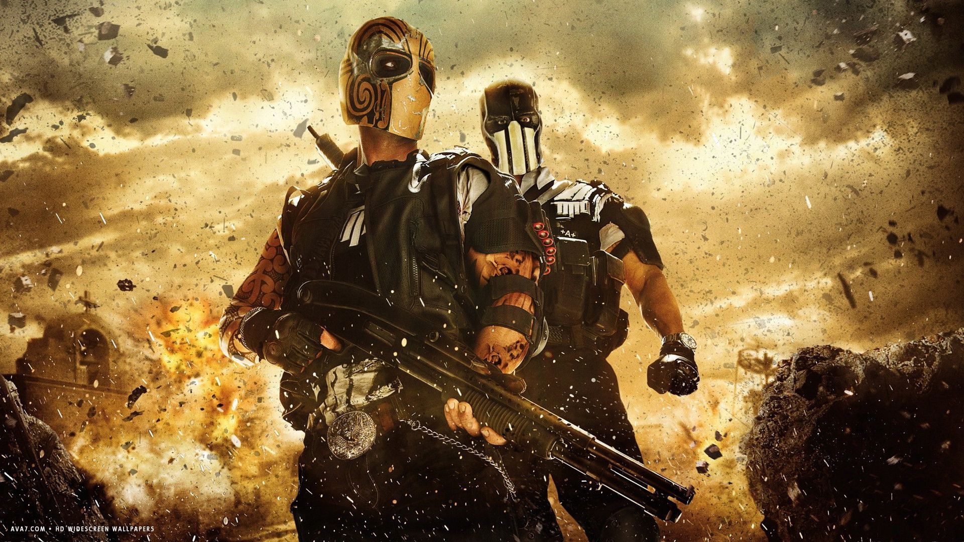 army of two devils cartel game mercenaries HD widescreen wallpaper