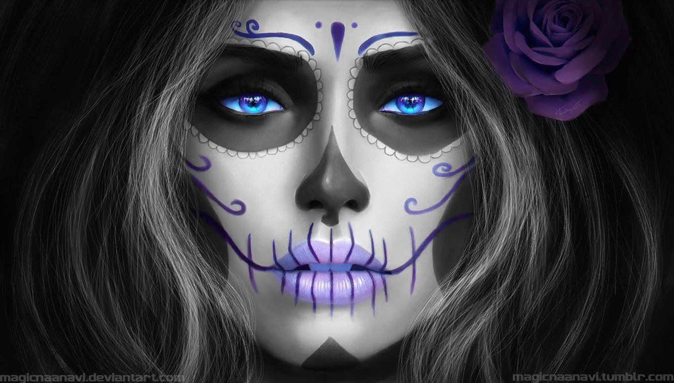 Sugar Skull, Face, Face paint HD Wallpaper / Desktop and Mobile Image & Photo