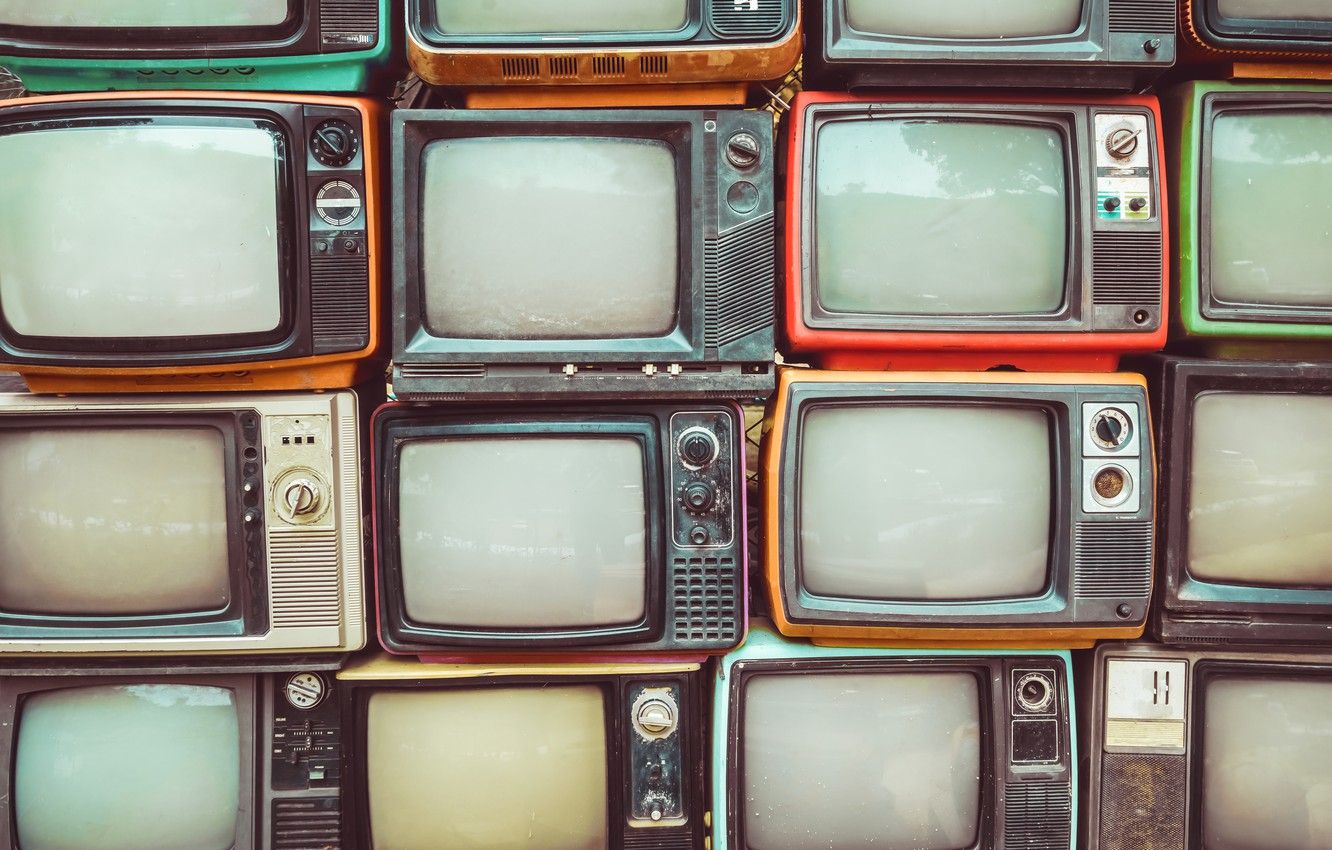 Free download Wallpaper wall many old tv image for desktop