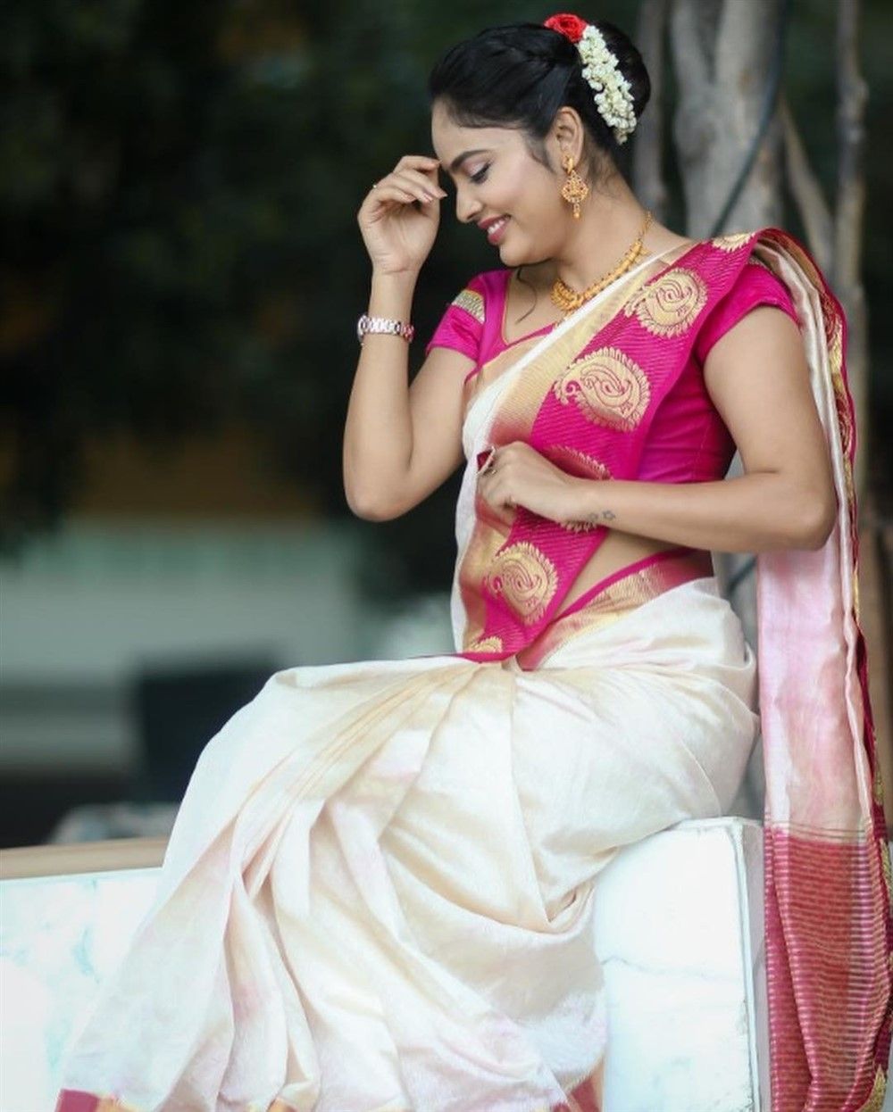 Actress Nandita Swetha Traditional Saree Pics. New Movie Posters