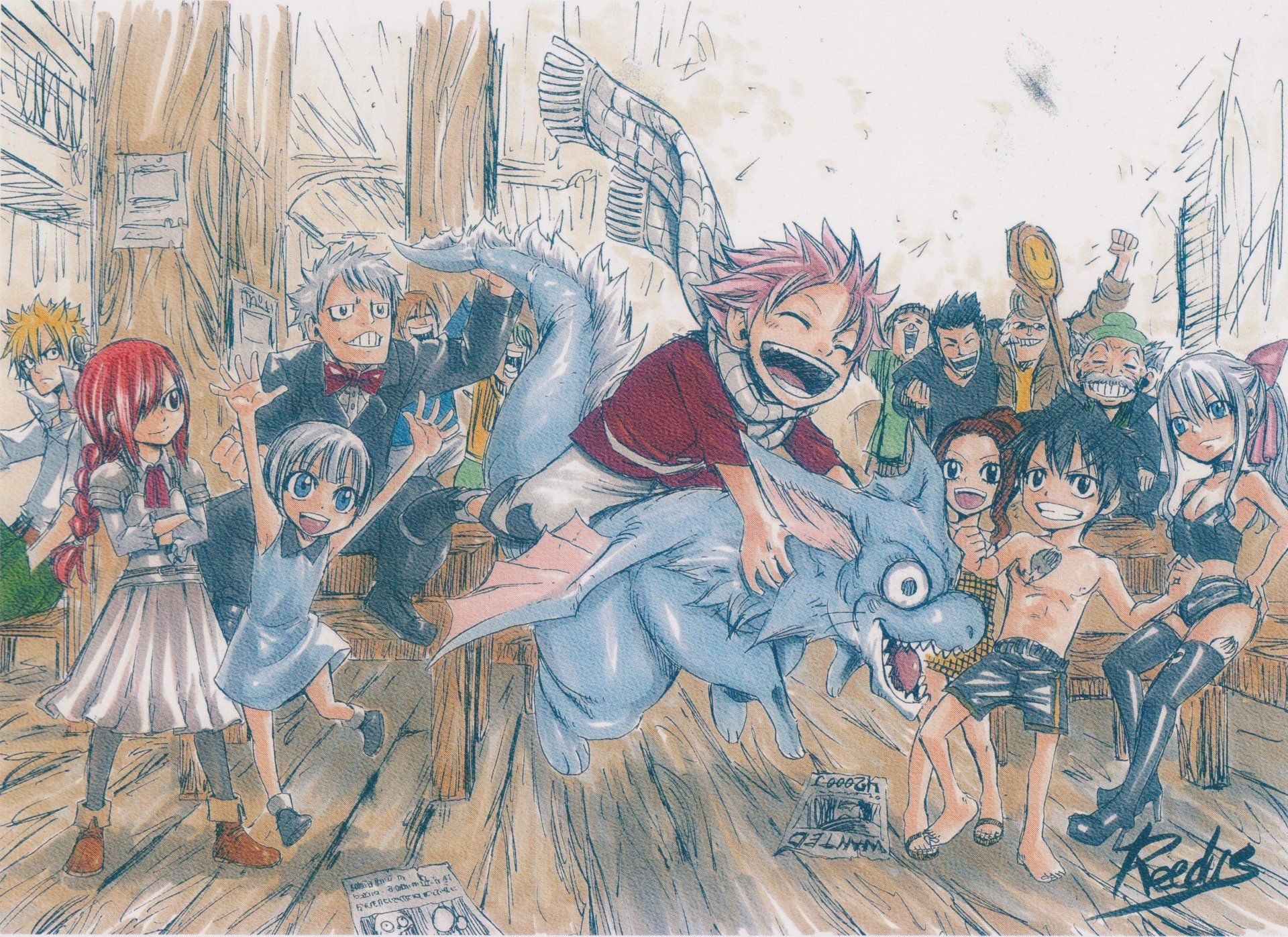 Anime Fairy Tail Erza Scarlet Natsu Dragneel Laxus Dreyar Gray