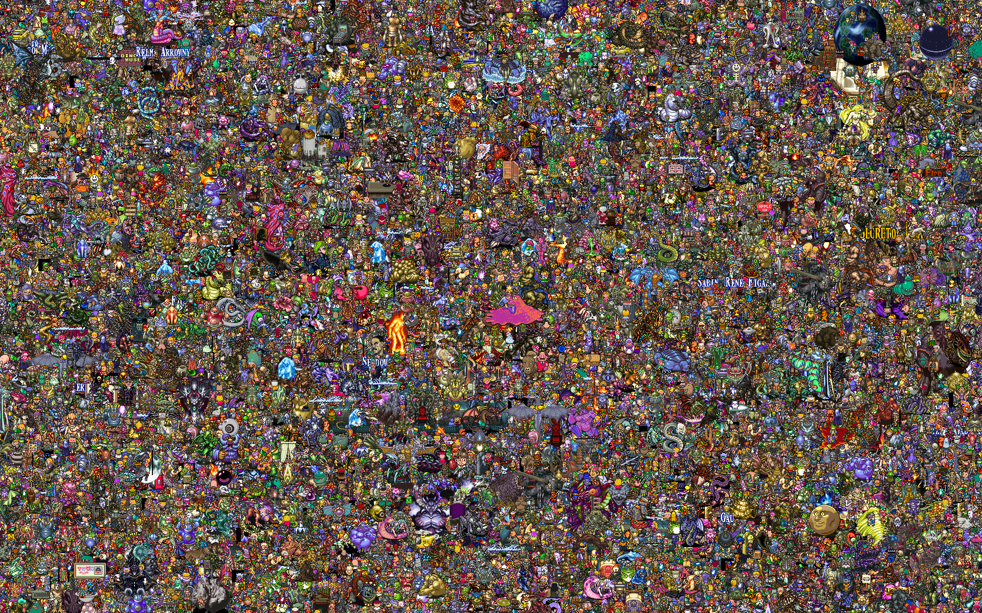 This Wallpaper Has 000 SNES Sprites In It - Let's Play Where's Wally!