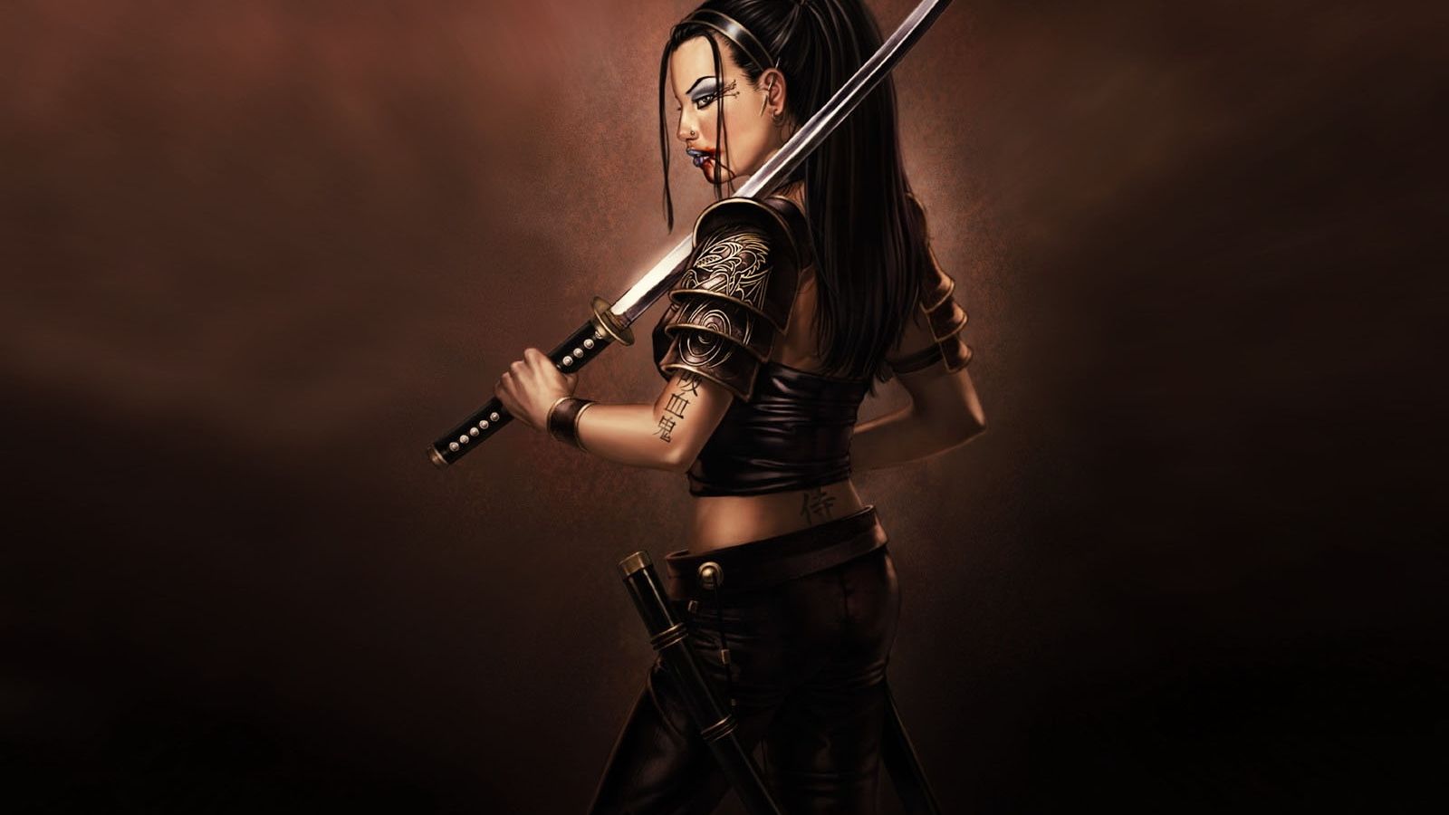 Free download Asian Fantasy wallpaper Girl with Katana wallpaper
