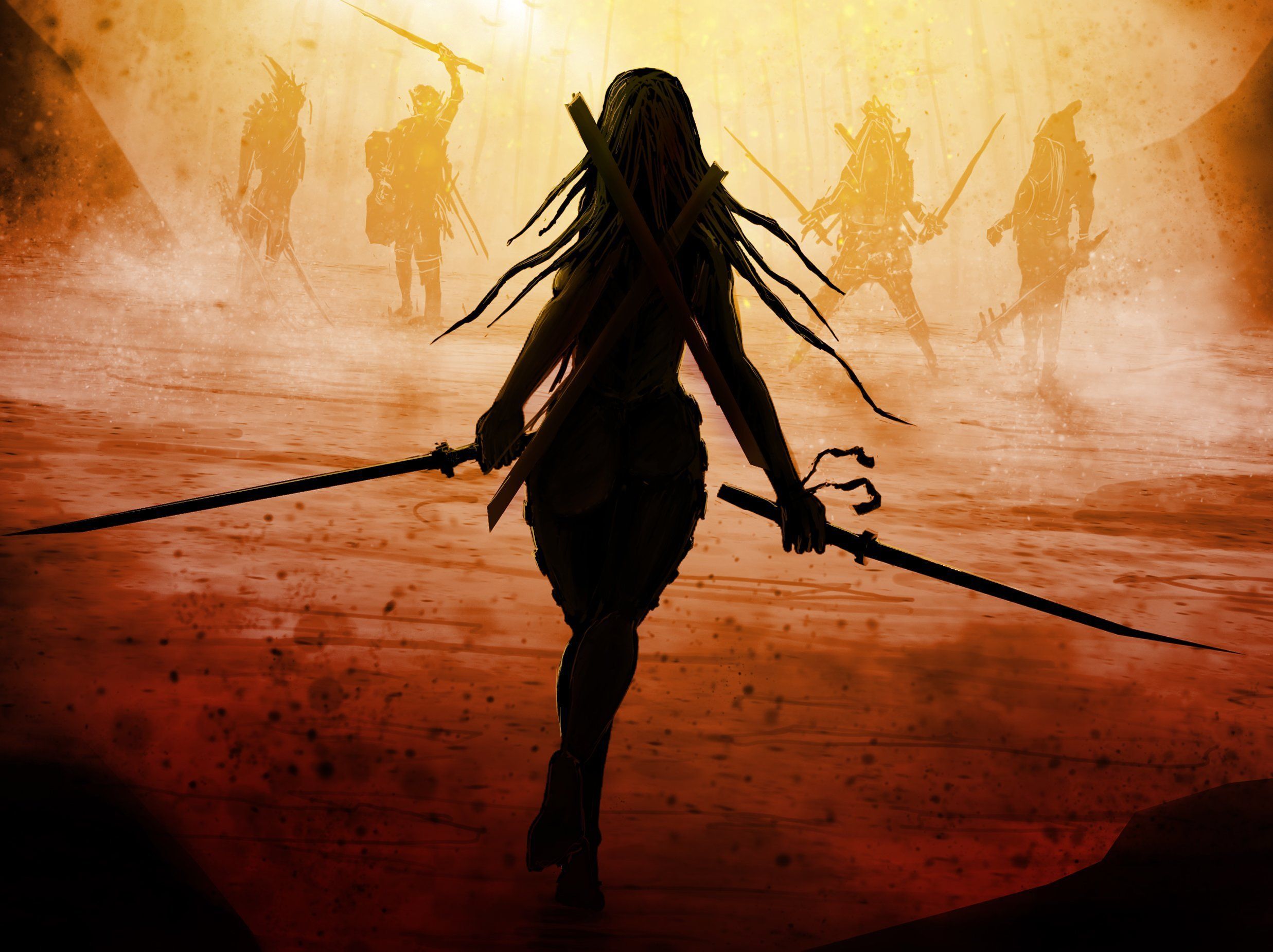 Girl Using Katana Swords Wallpapers Wallpaper Cave 4875