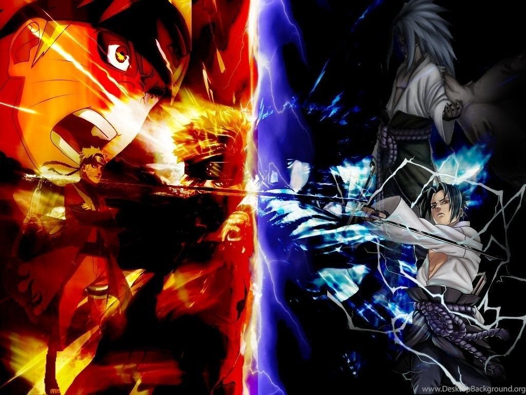 WallpaperKu: Naruto Vs Sasuke Wallpaper Desktop Background