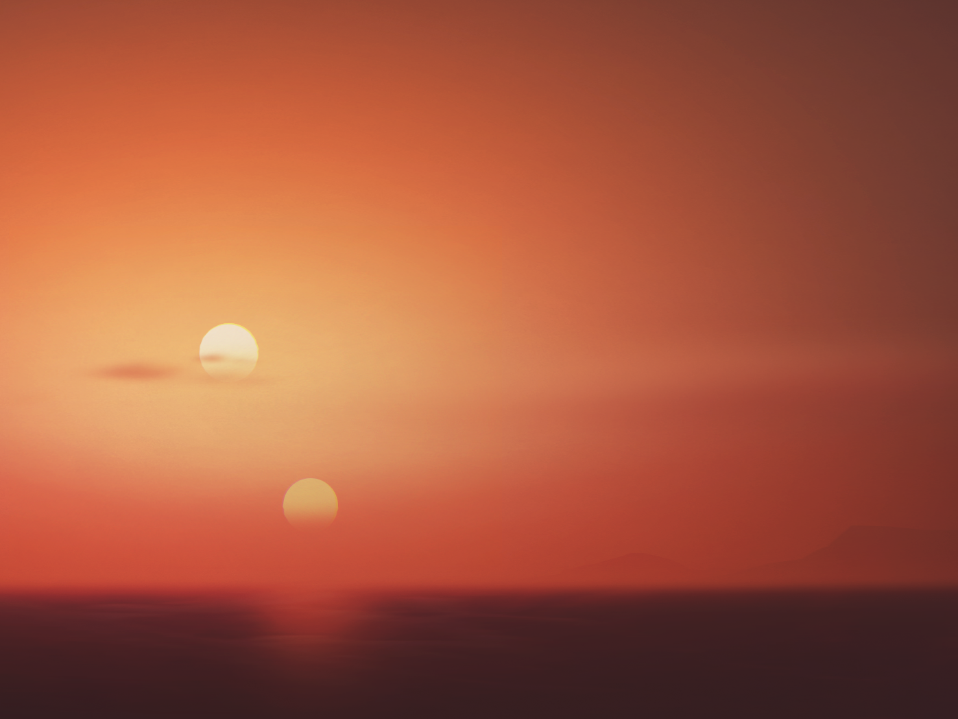 Binary Sunset Minimalist Wallpapers - Wallpaper Cave