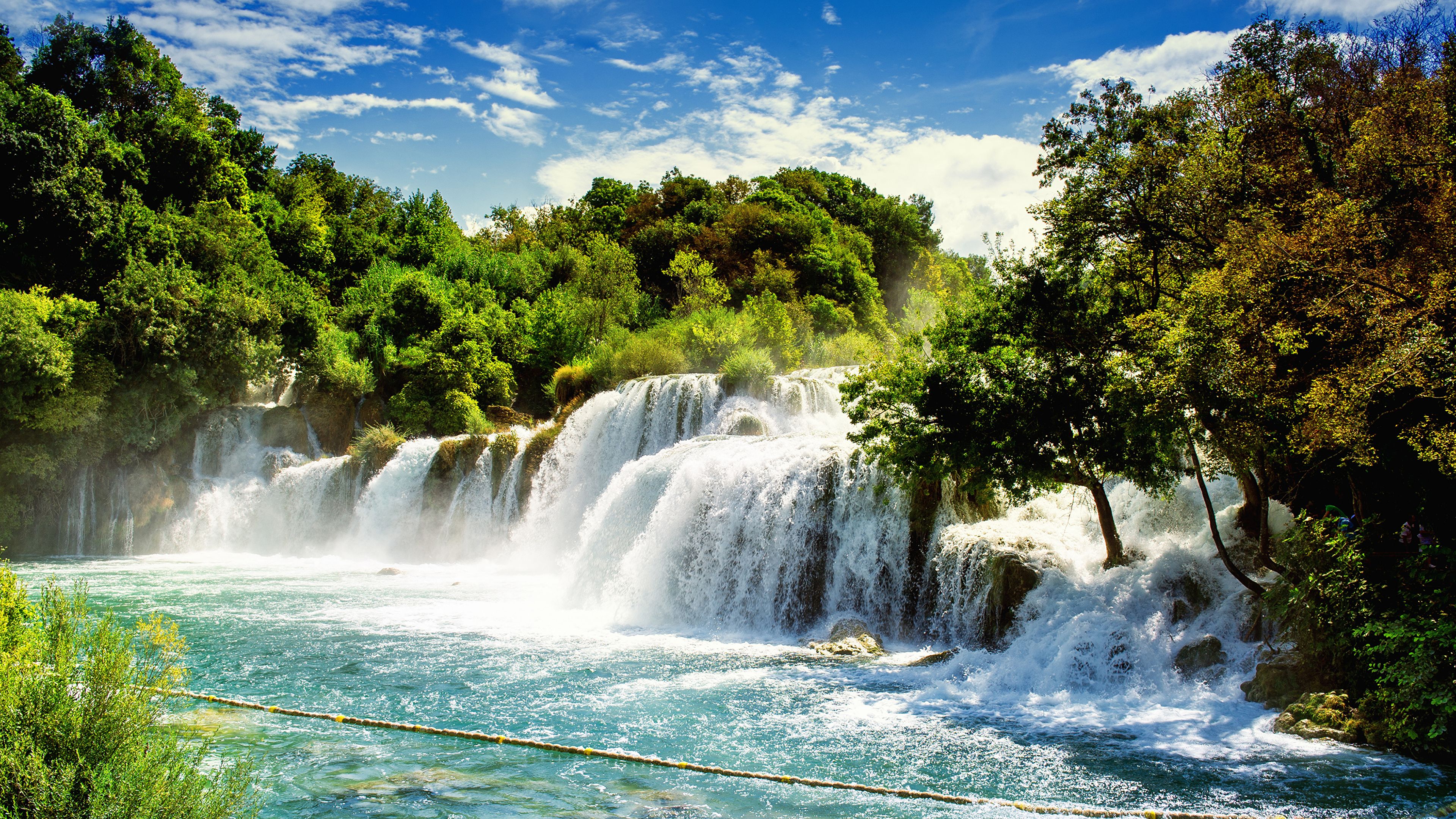 Photos Croatia Krka National Park Nature Waterfalls 3840x2160