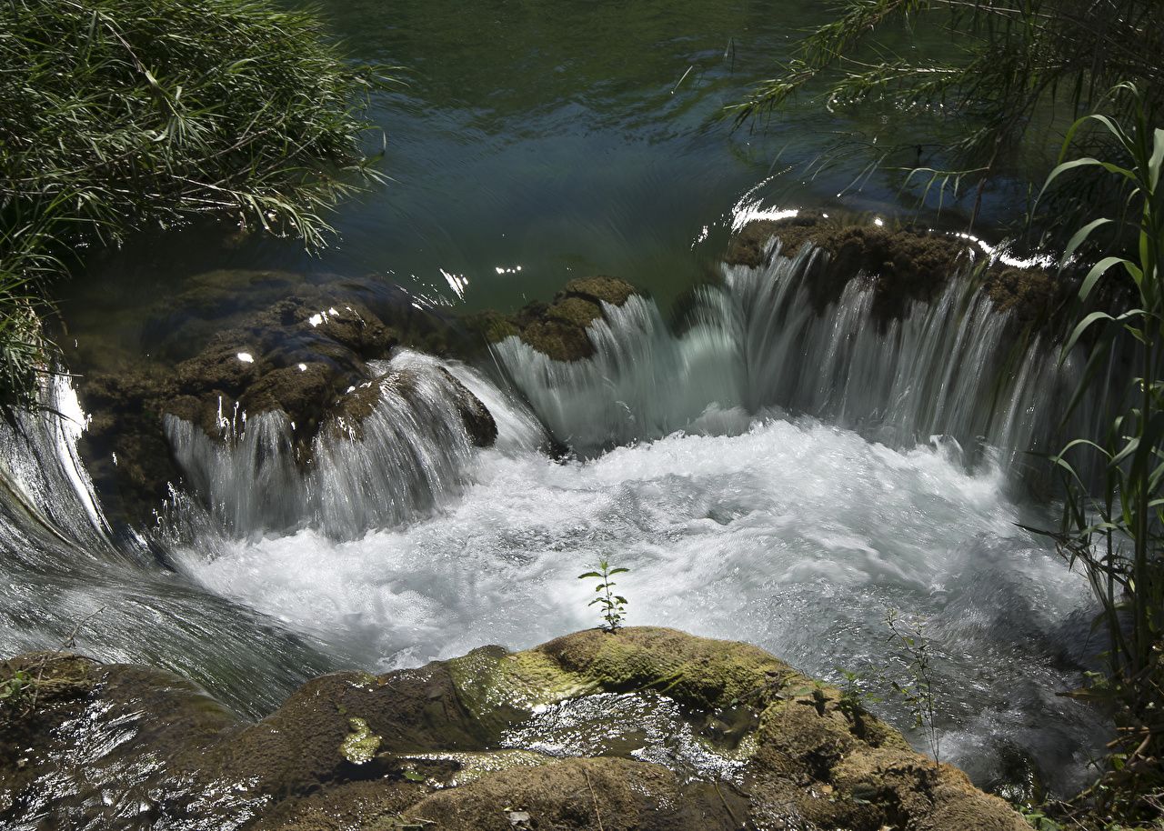 Wallpaper Croatia Krka National Park Nature Waterfalls Parks