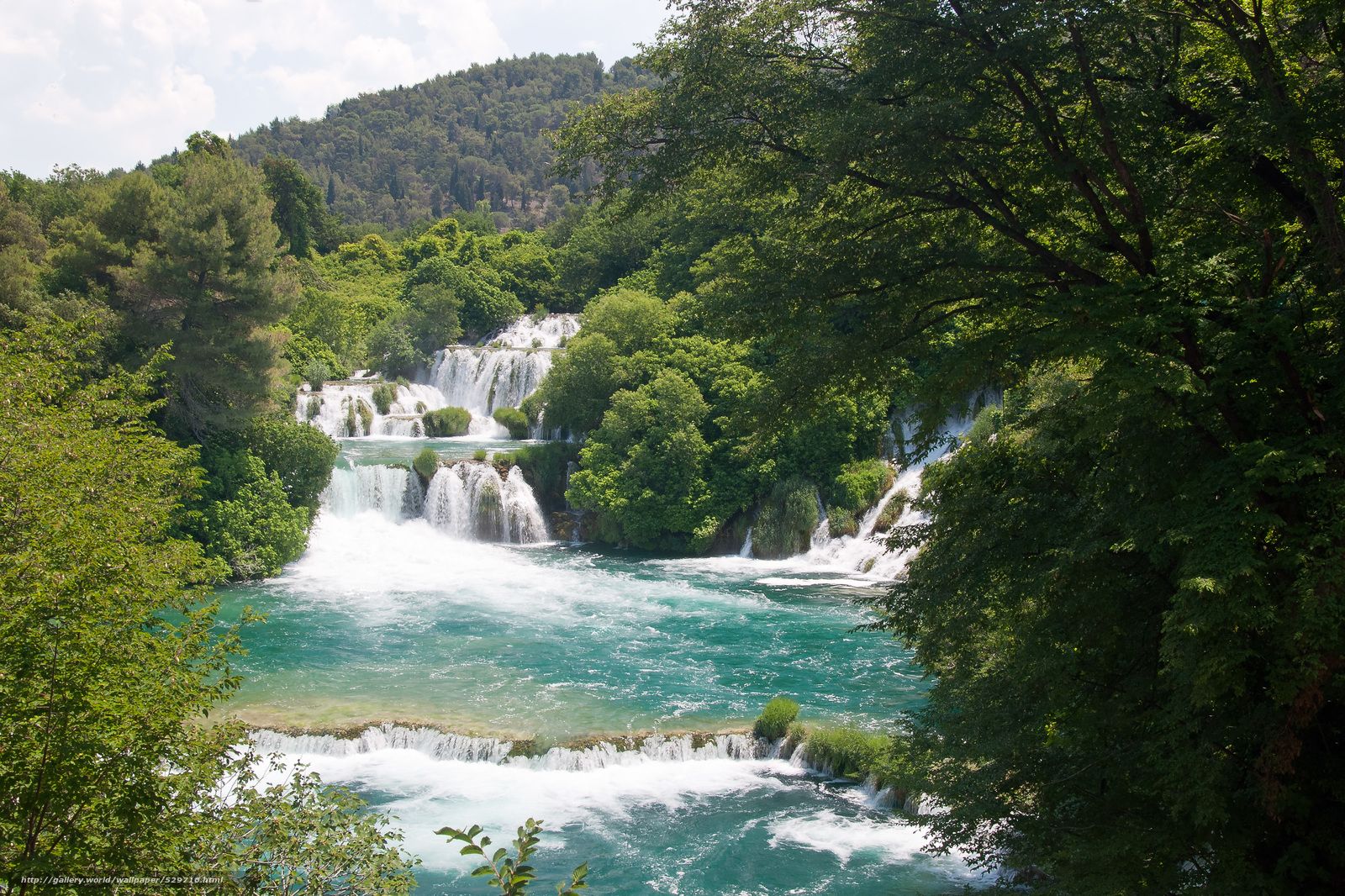 Download wallpaper krka national park, croatia, river, waterfalls