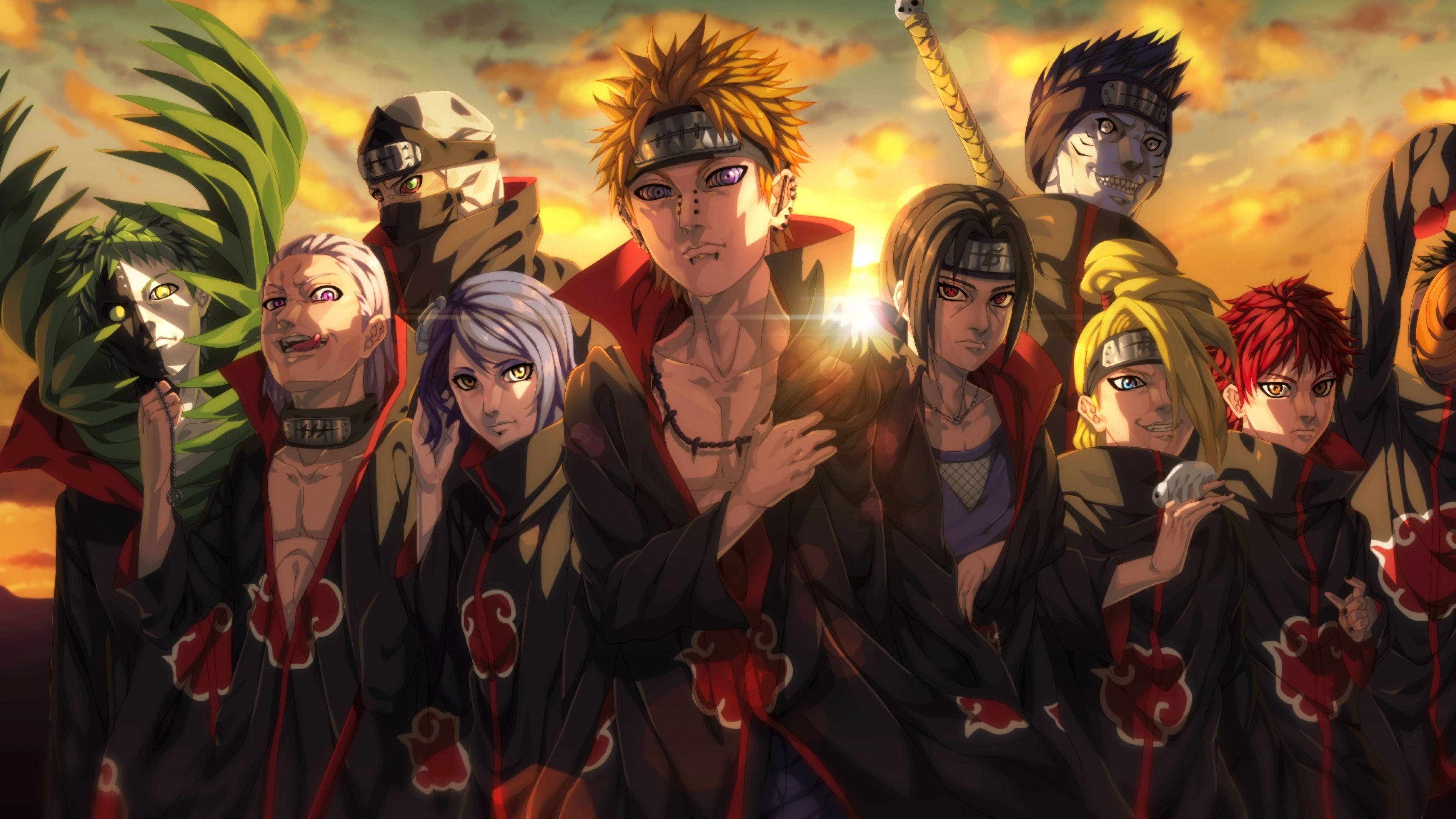 Akatsuki Organization Anime 4K Wallpaper, HD Anime 4K