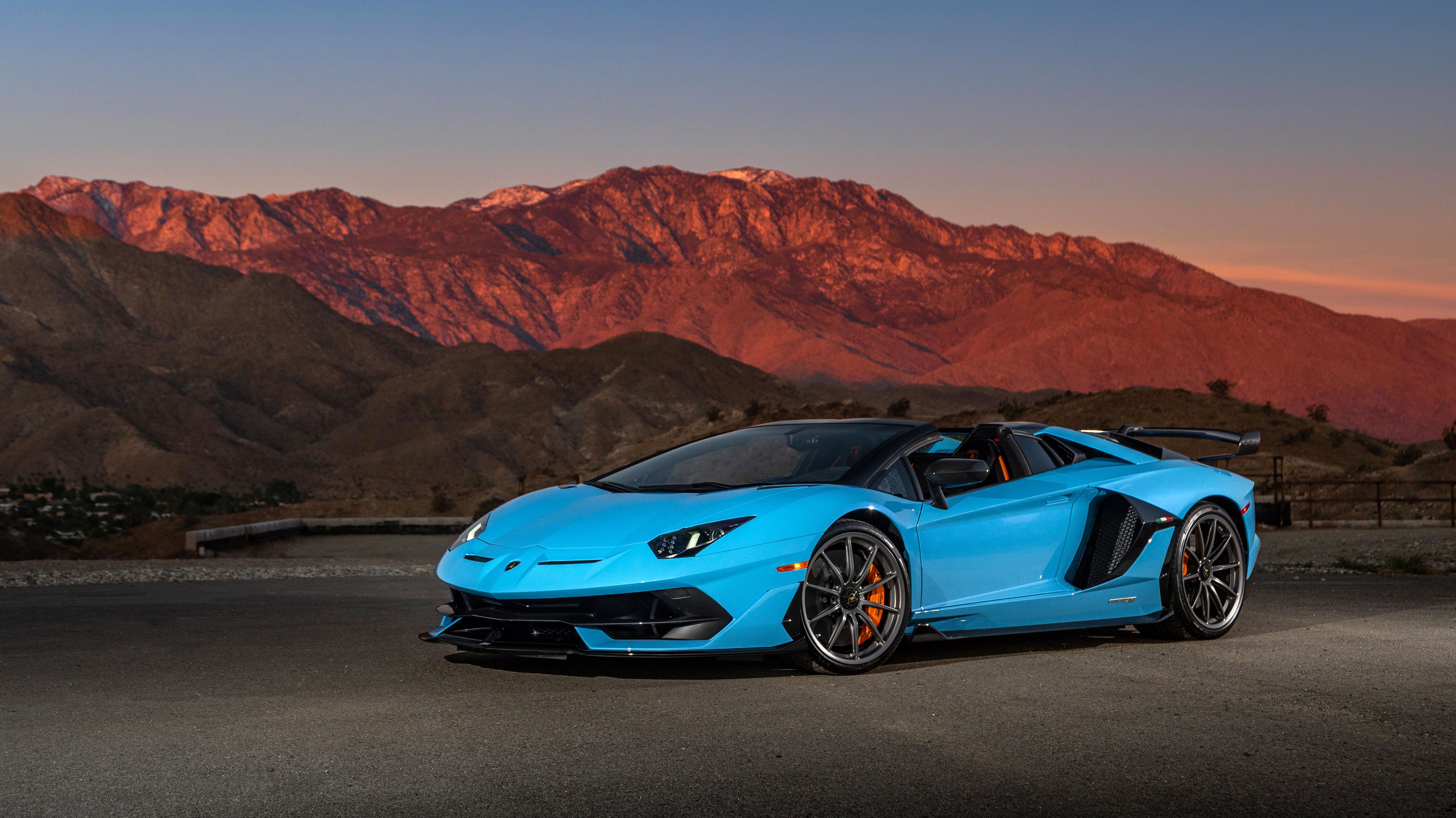 Lamborghini Aventador Blue 4k