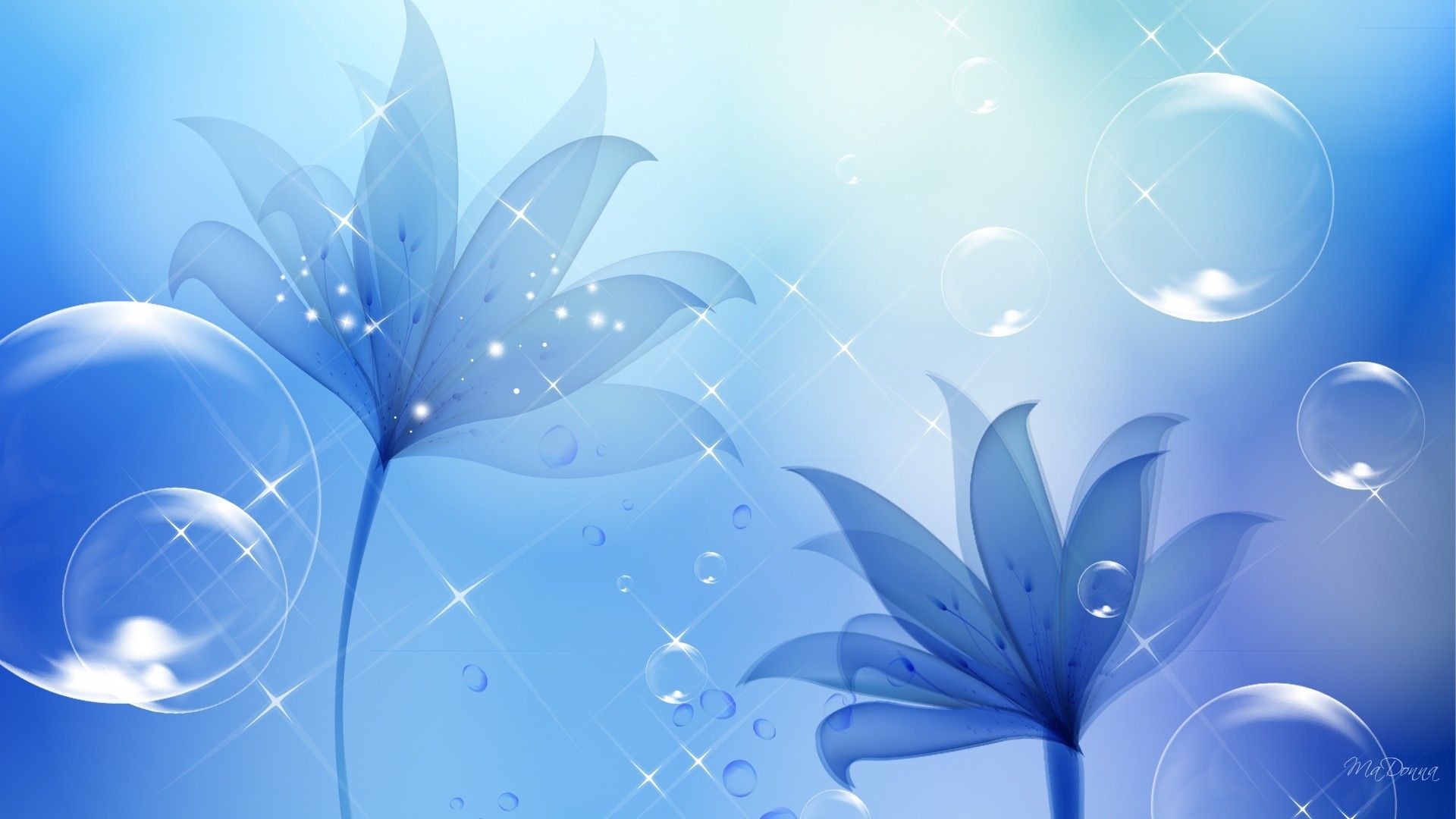 Simple Blue Flower Wallpapers