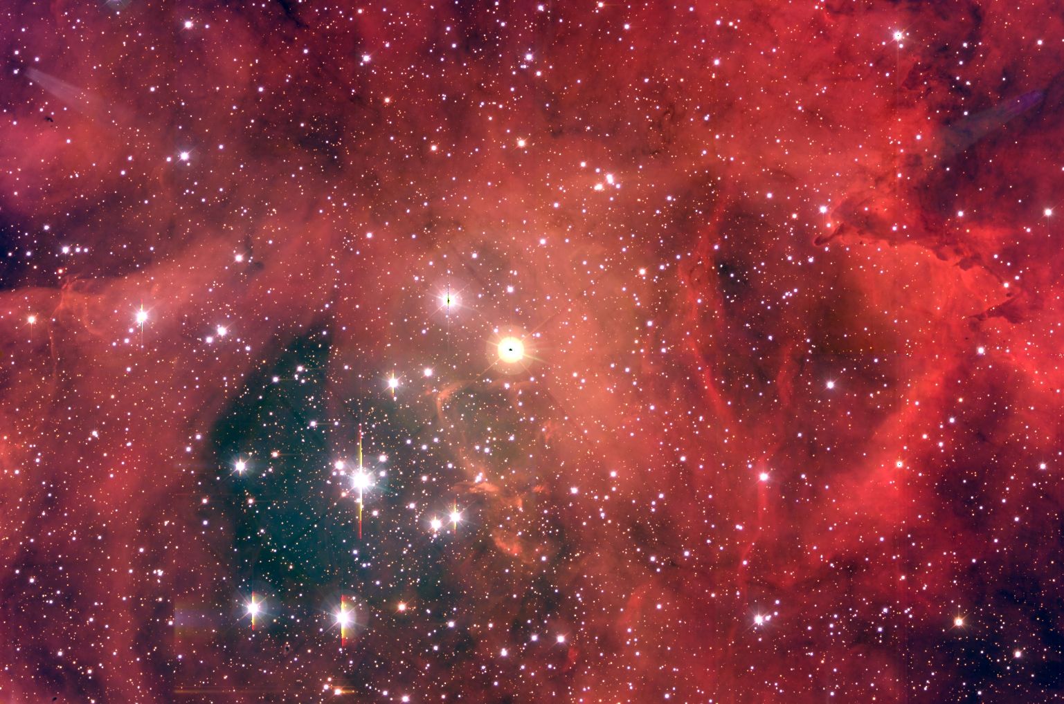 APOD: 2002 March 17 2244: A Star Cluster in the Rosette Nebula