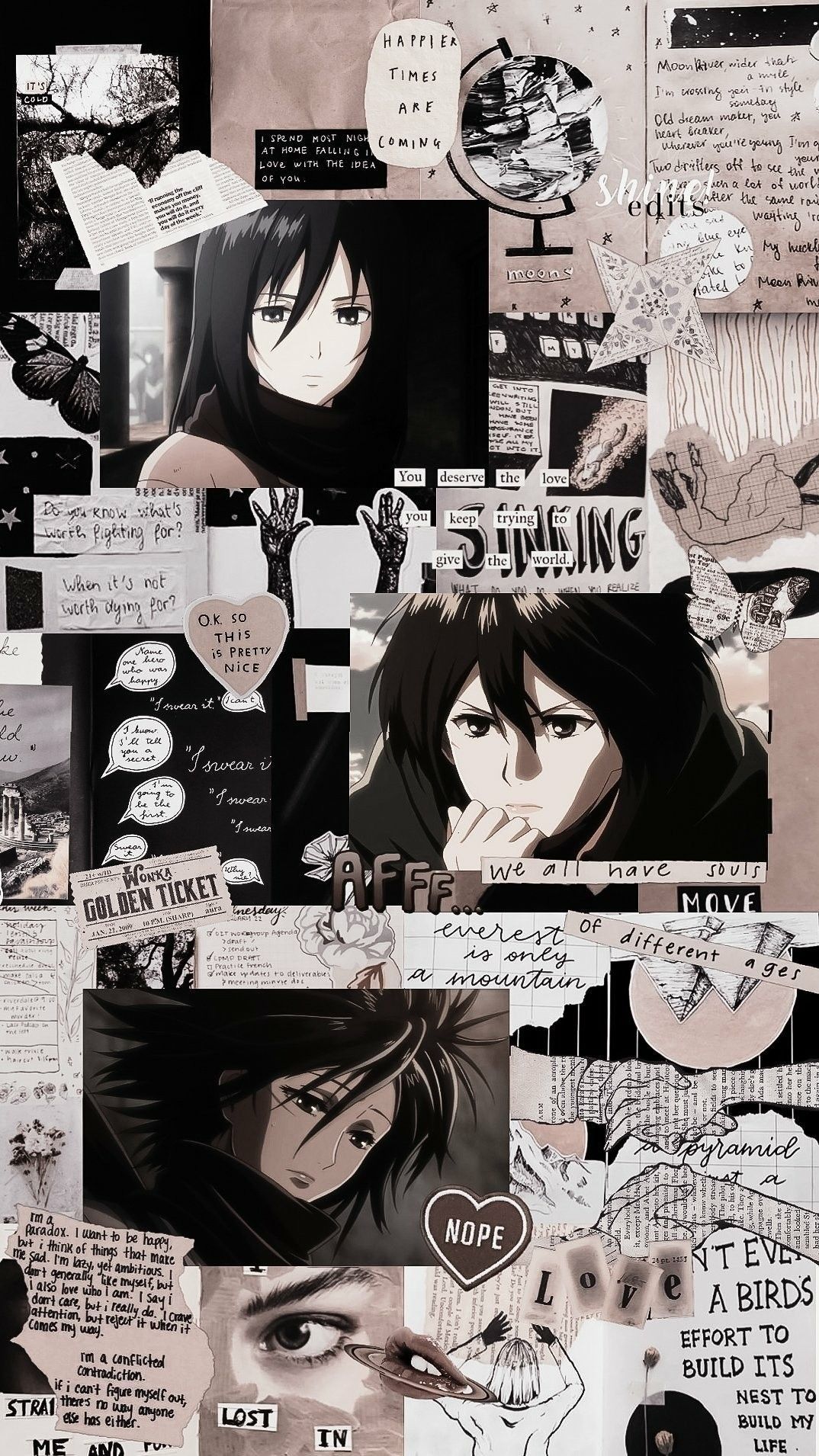 Mikasa ackerman. Cute anime wallpaper, Anime background wallpaper, Aesthetic anime