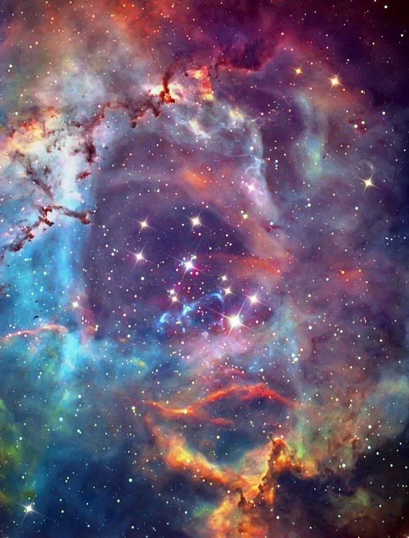 Center of the Rosette Nebula. Nebula, Universe galaxy cosmos
