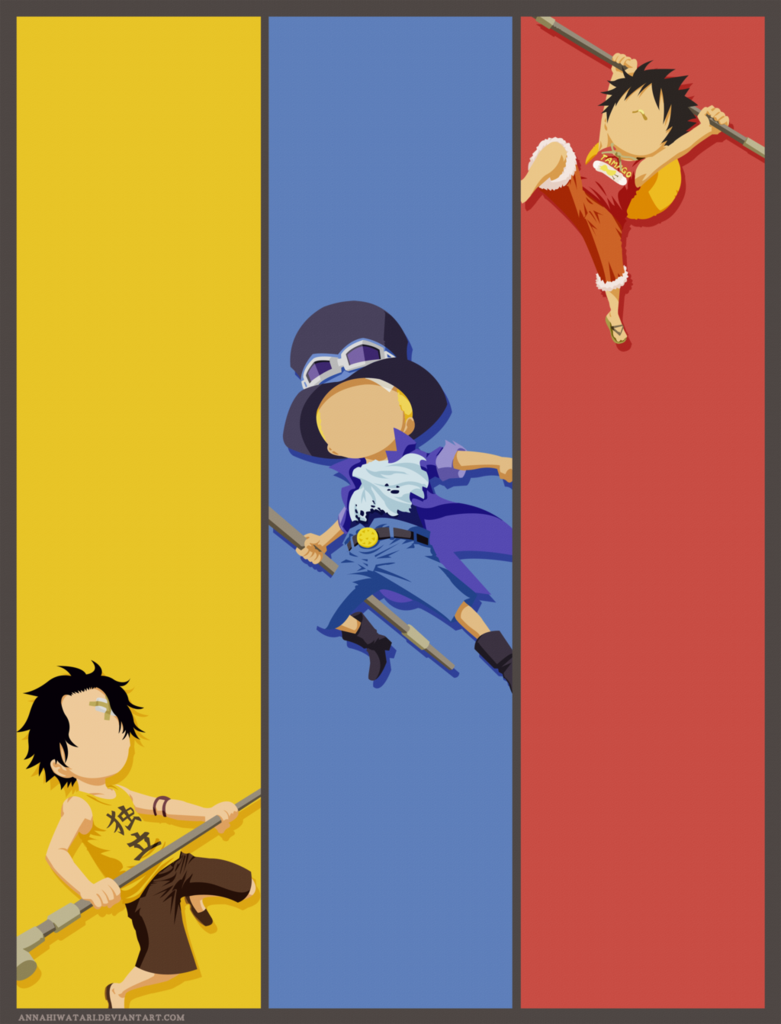 Ace, Sabo And Luffy By Me Piece Minimal Art