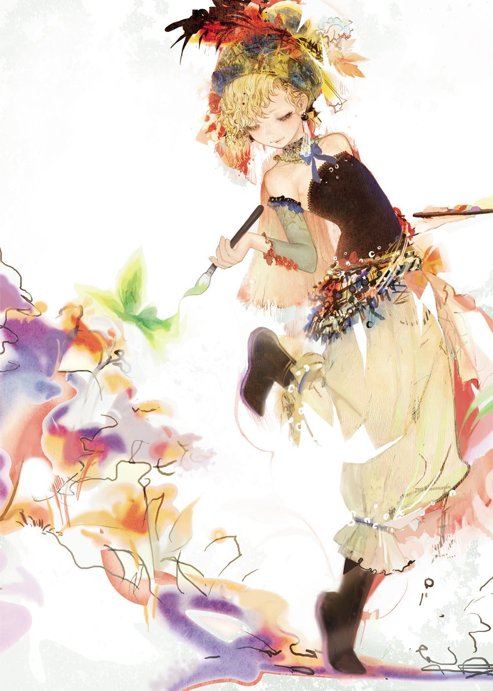 Relm's pretty much the most useless character in FFVI, but is this a beautiful drawing or what. Can't. Final