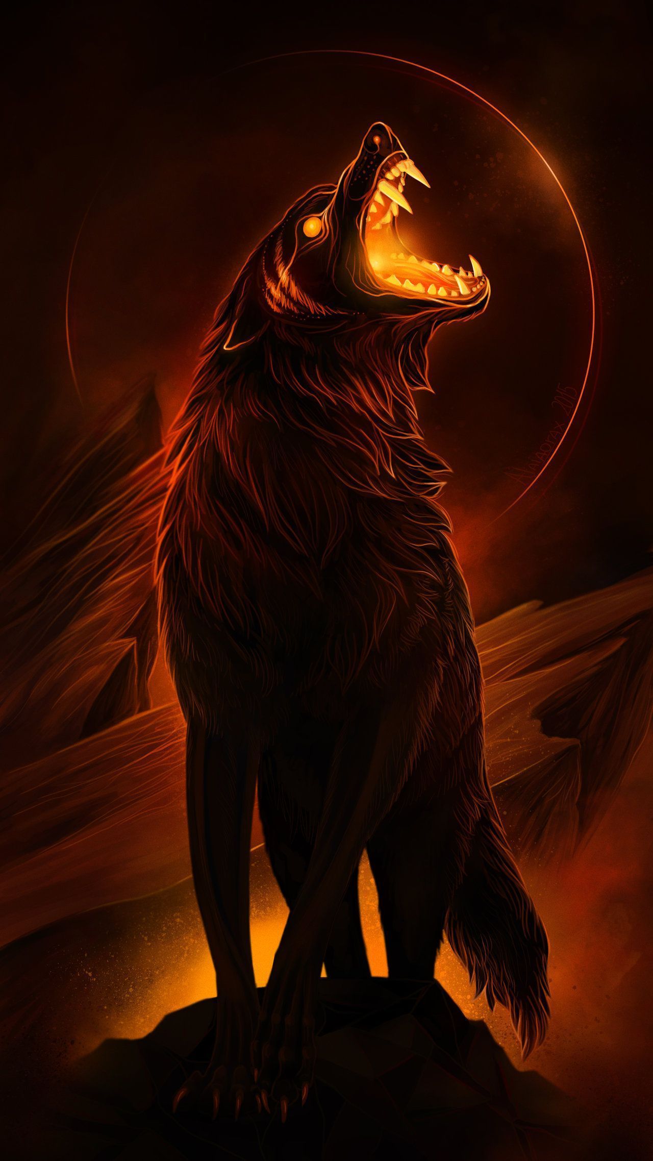 Fenrir dieser Wolf dieser nordischen und Wikinger Mythologie las diesen Versteckspiel. Wolf wallpaper, Fantasy wolf, Demon wolf