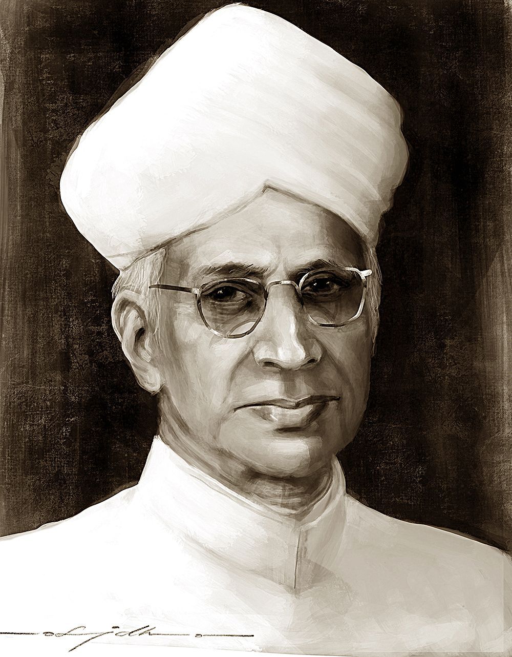 Dr. Sarvepalli Radhakrishnan by Suraj Dhar. Historical figures