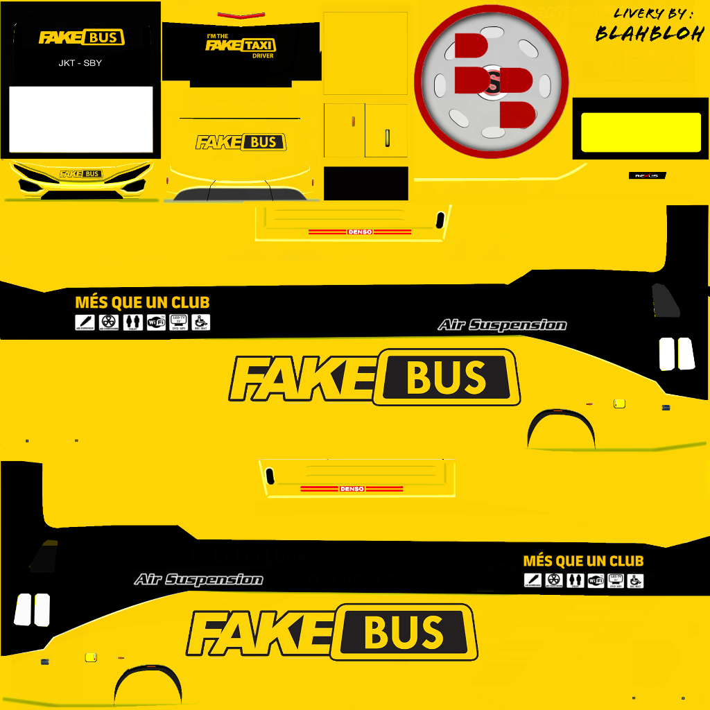 freetoedit bussid livery fake bus :v. di 2020. Stiker mobil