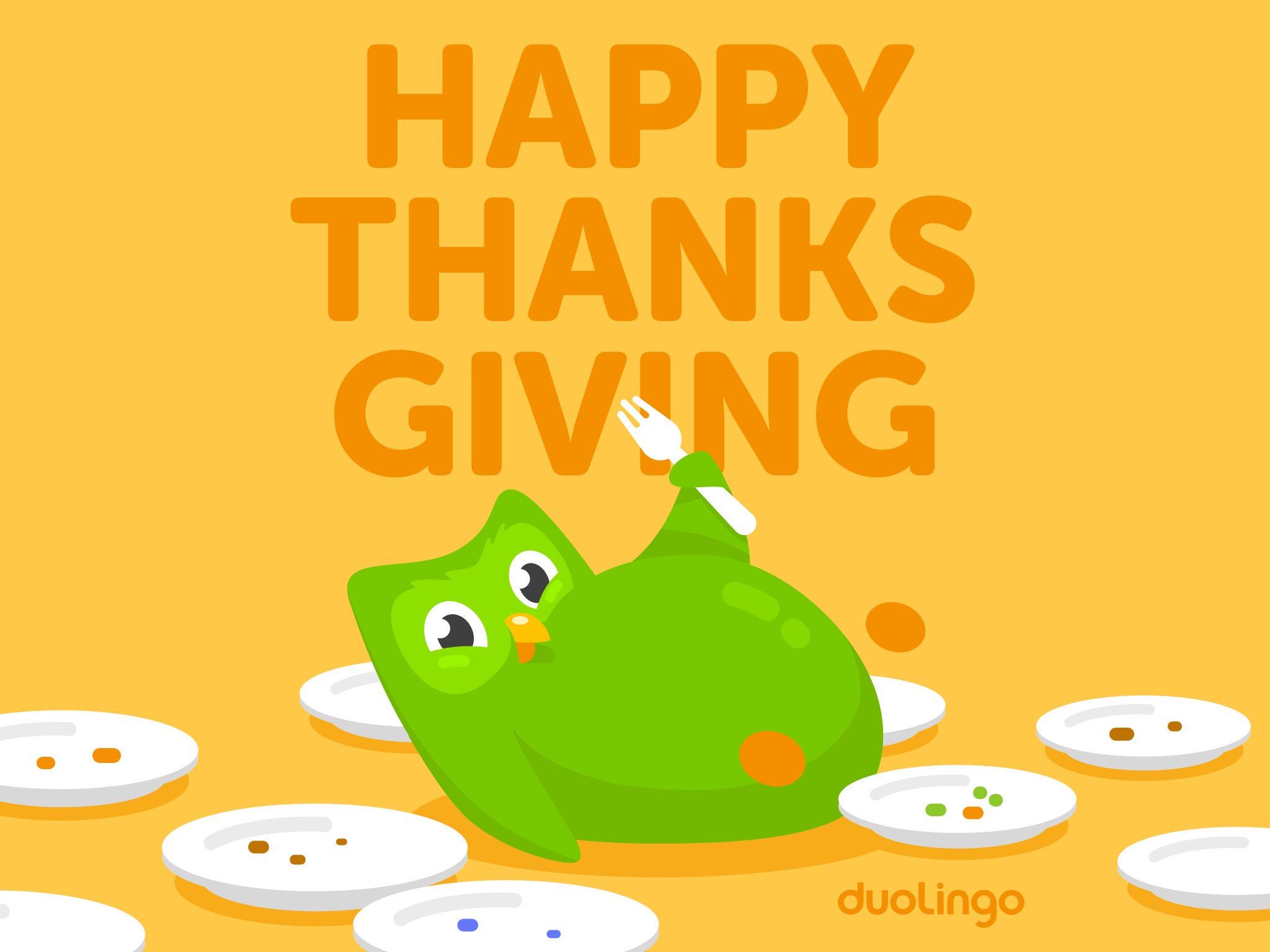 Duolingo's Thanksgiving post