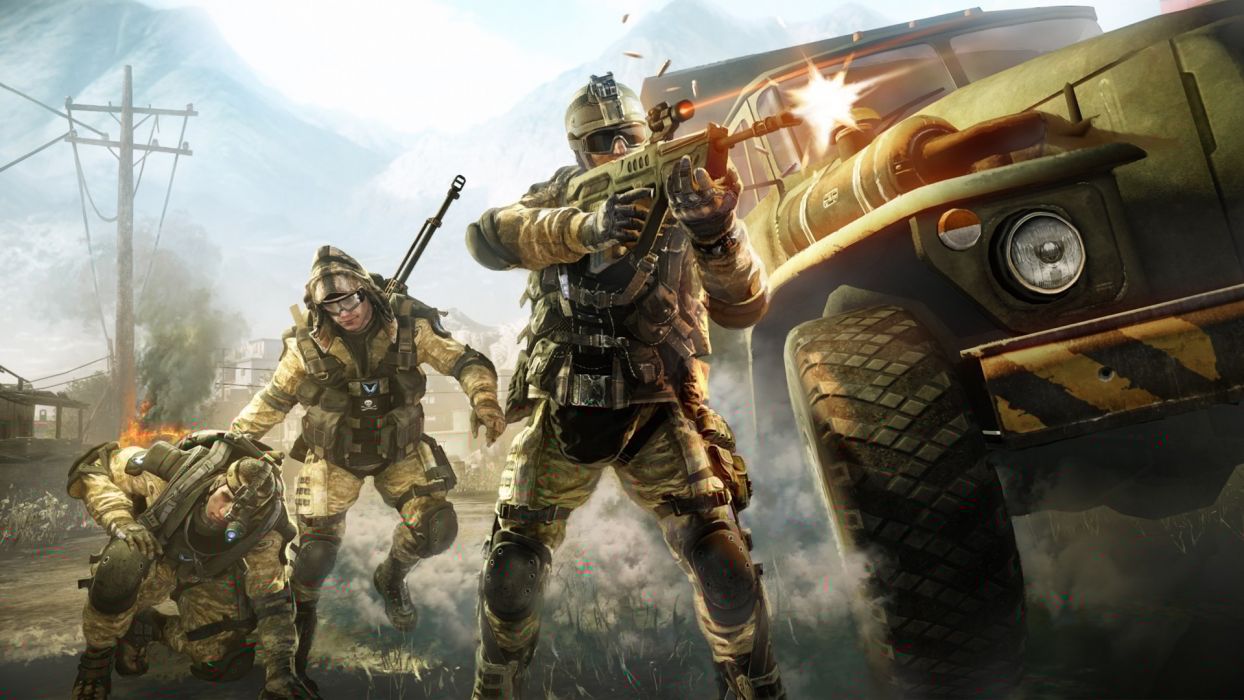 Warface military soldiers warriors weapons guns explosions