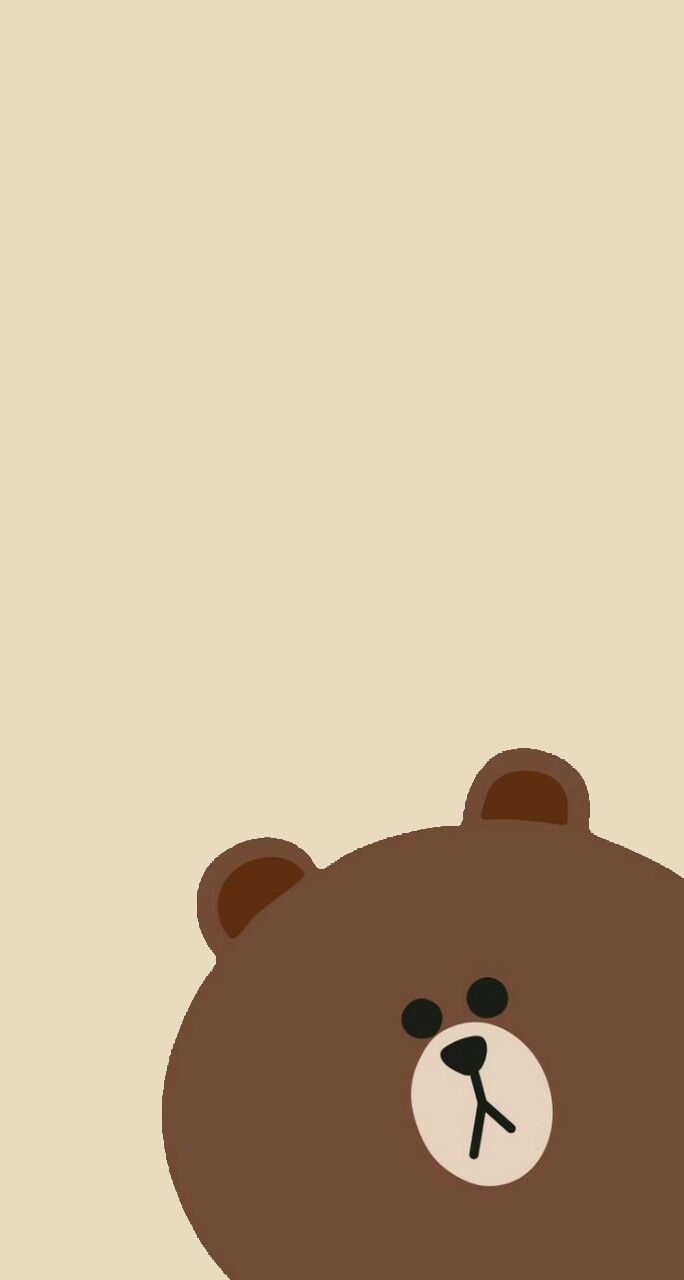 Line Brown. Bear wallpaper, Cute cartoon wallpaper, Character wallpaper