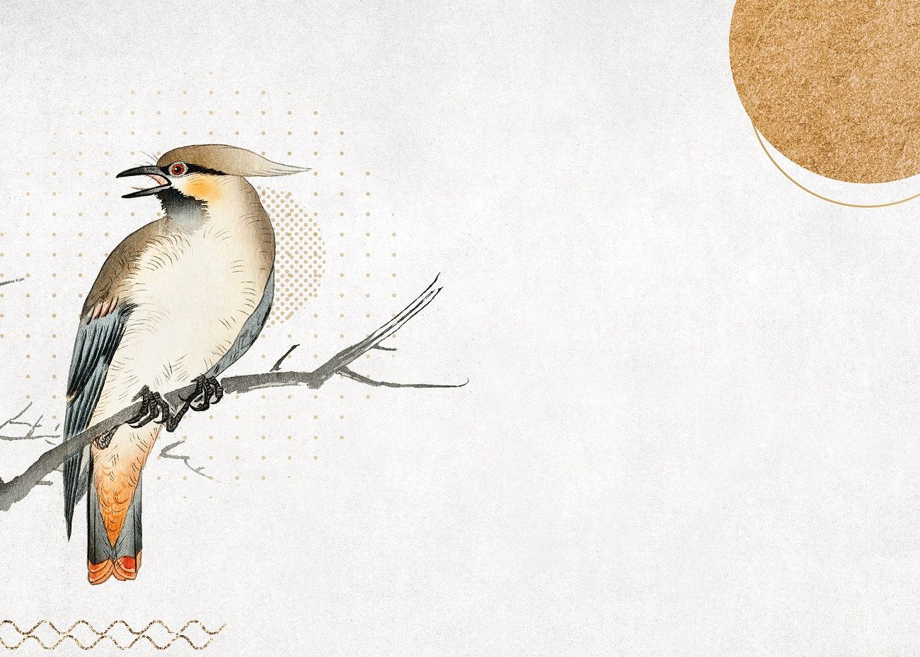 Vintage bird collage background. Royalty free illustration