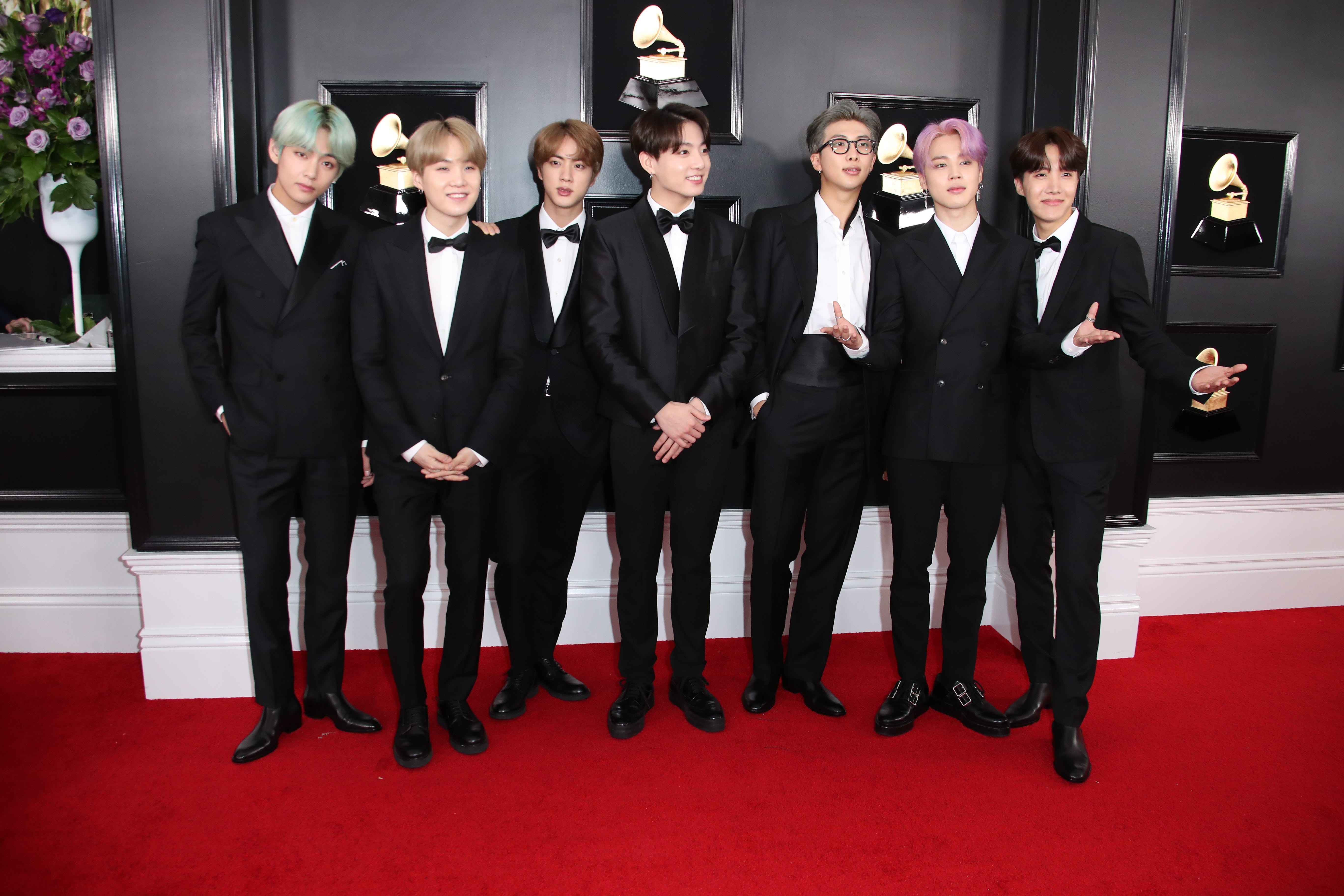 K Pop Band BTS Show Up At Grammys And Social Media Goes Wild